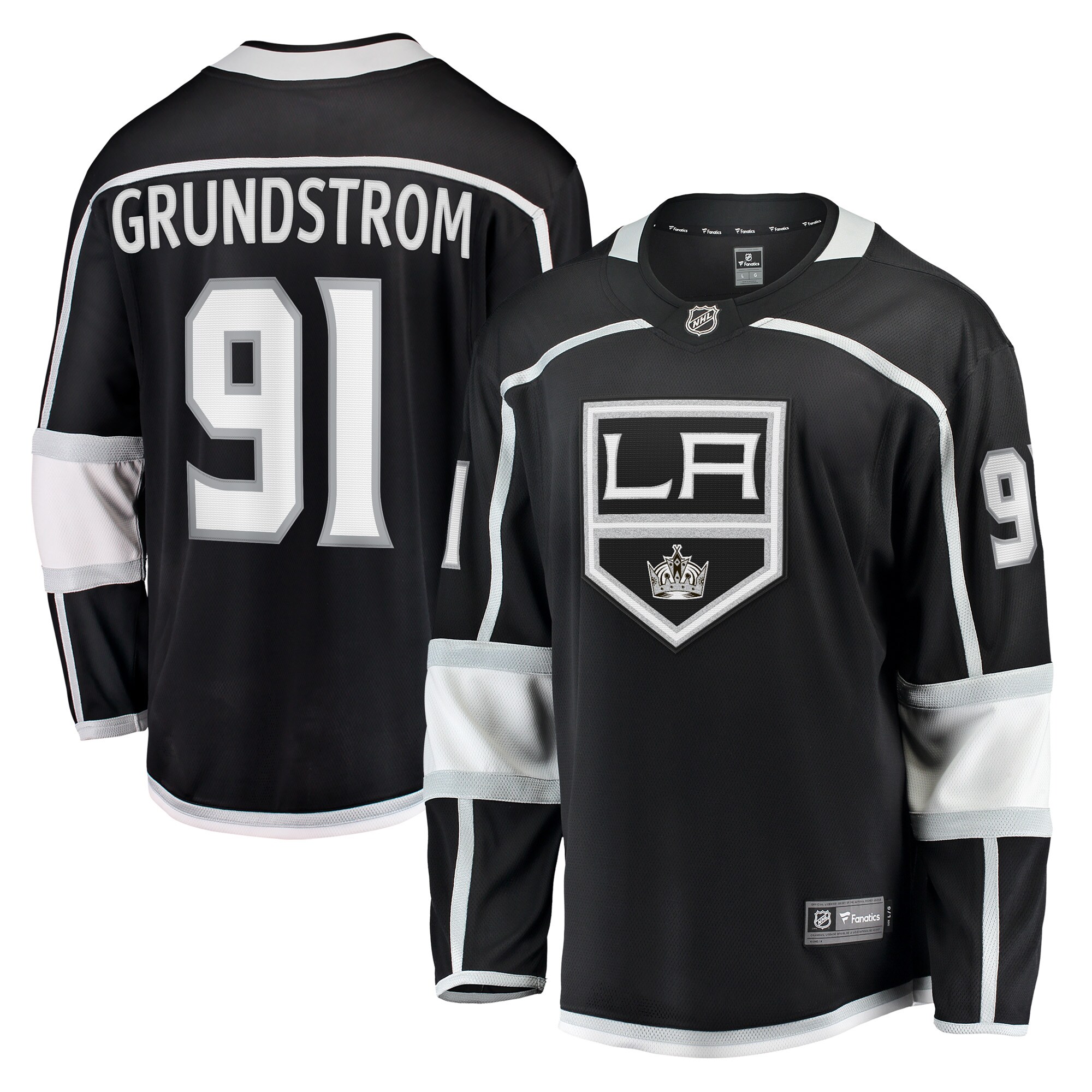 Carl Grundstrom Los Angeles Kings Home Breakaway Player Jersey - Black
