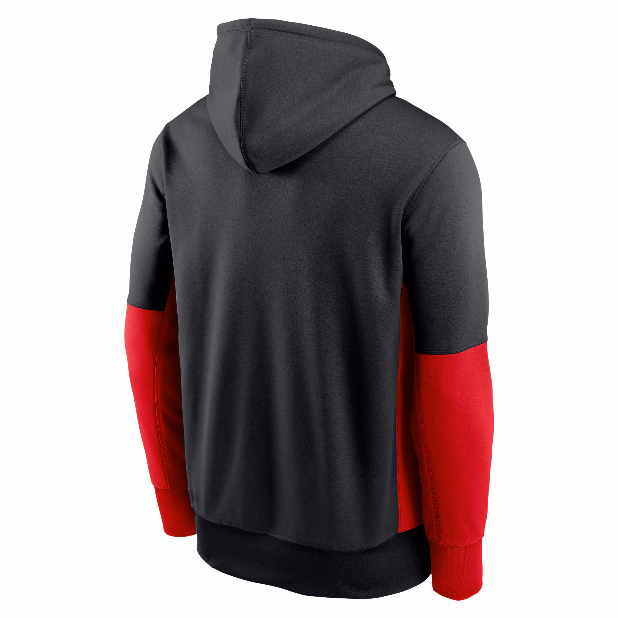 New England Patriots Color Block Fleece Performance Pullover Hoodie - Black