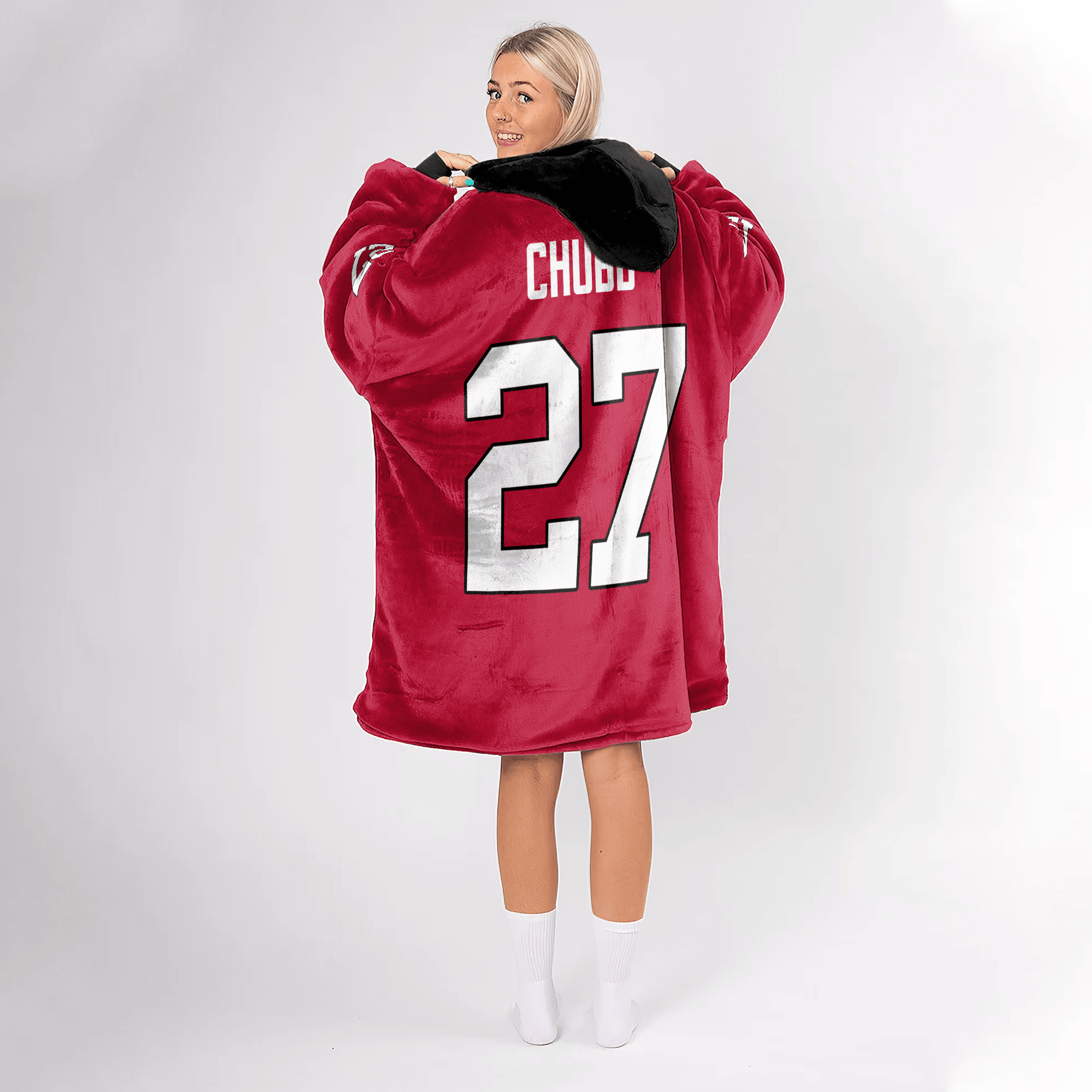 Adult N.C 27 Georgia Football Unisex Blanket Hoodie