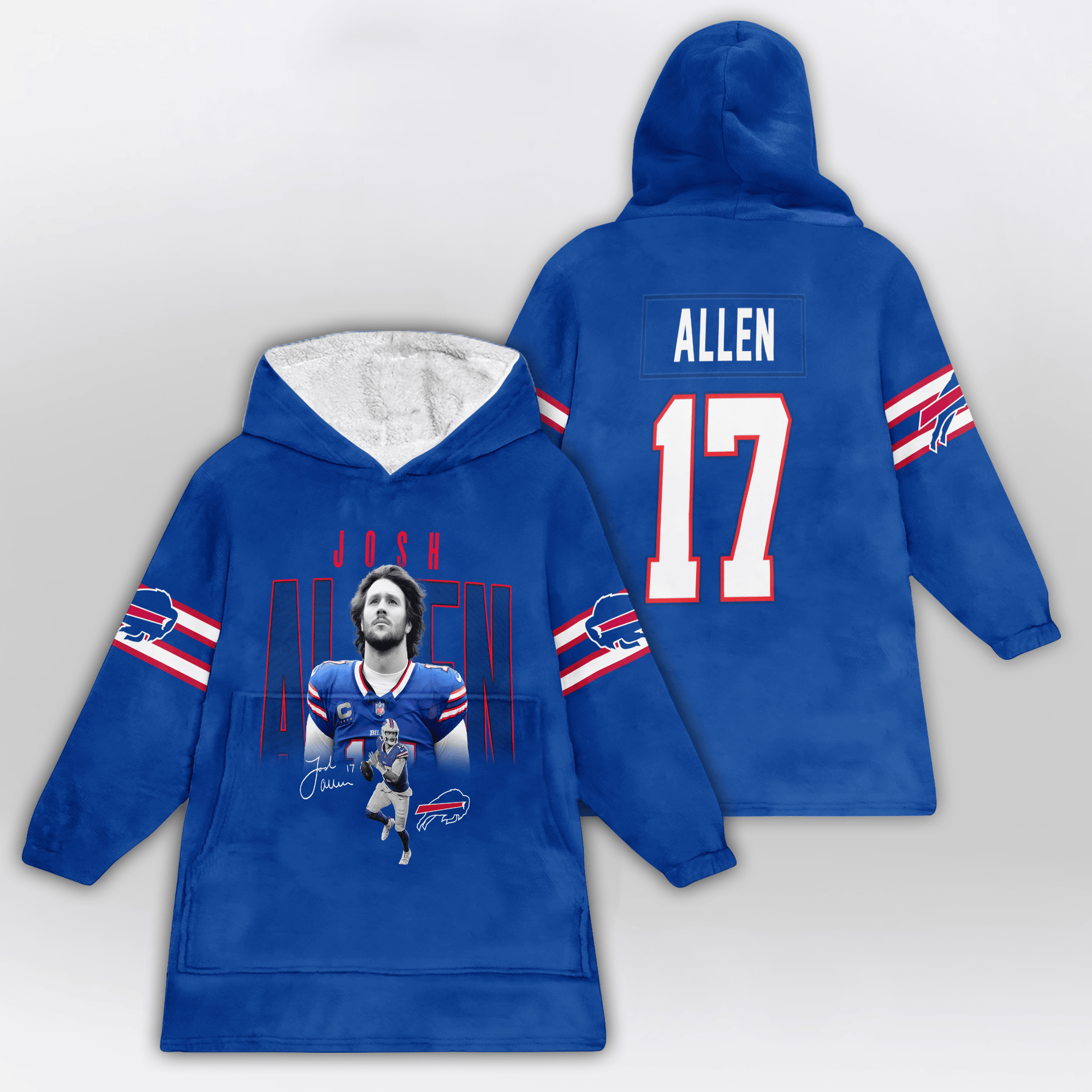 Adult J.A 17 Buffalo Football Unisex Blanket Hoodie