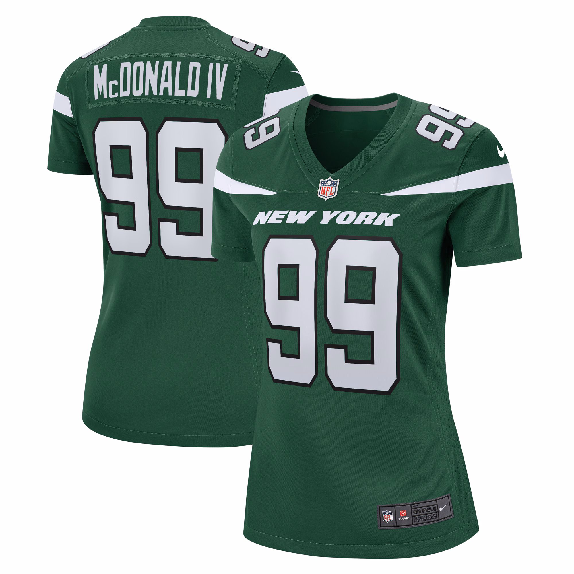 Will McDonald IV New York Jets Women's Classic Alternate Player Game Jersey - White