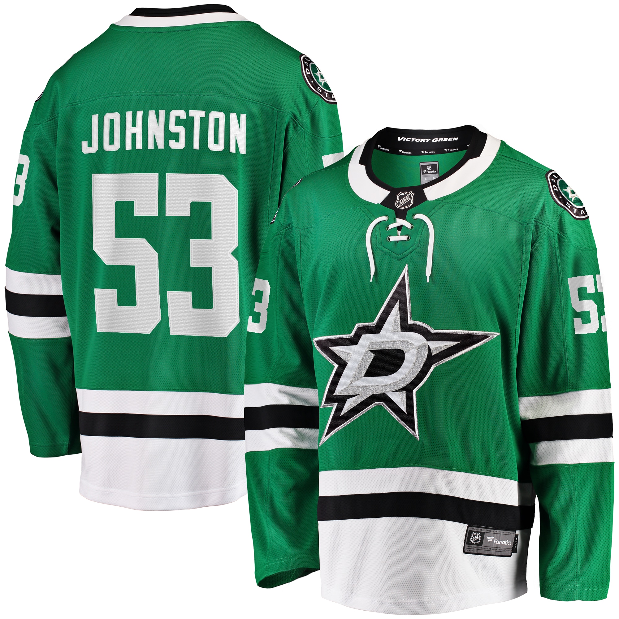 Wyatt Johnston Dallas Stars Home Breakaway Player Jersey - Kelly Green