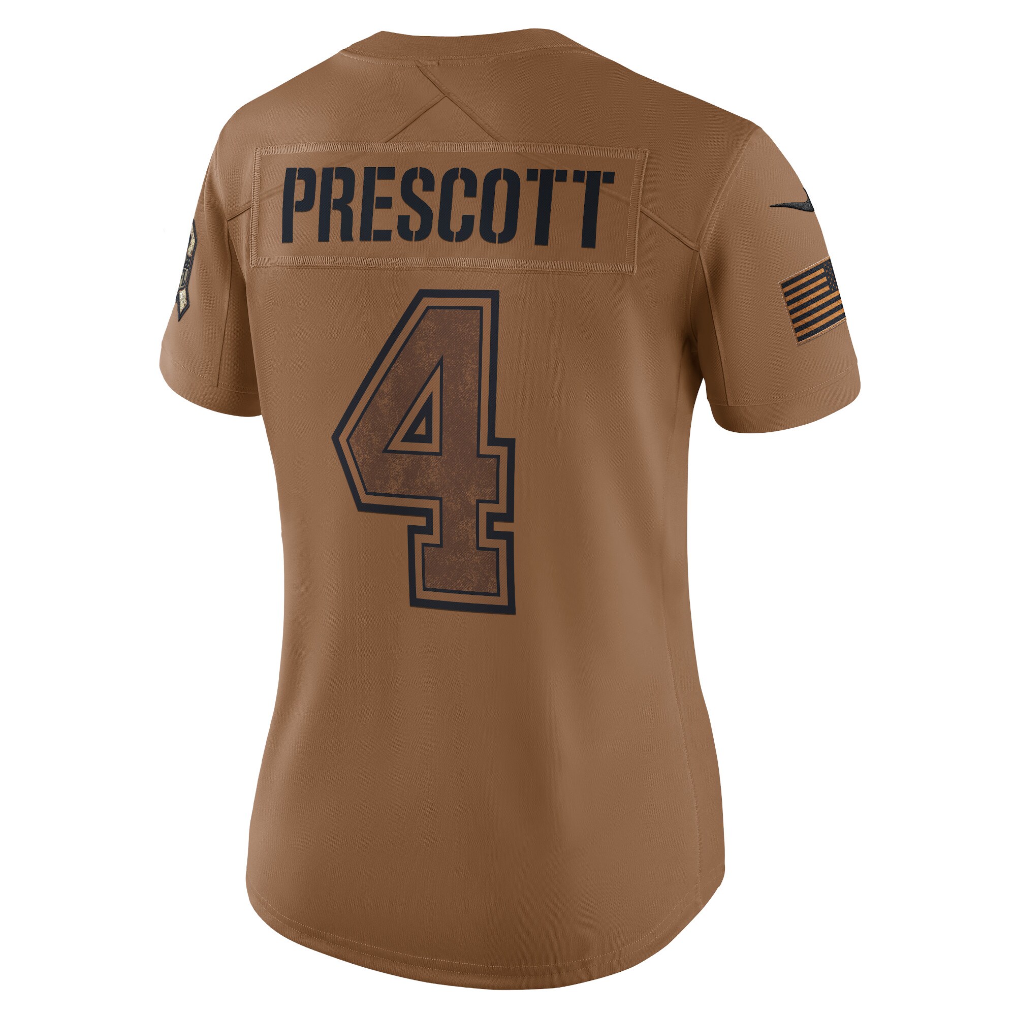Dak Prescott Dallas Cowboys  Women's 2023 Salute To Service Limited Jersey - Brown