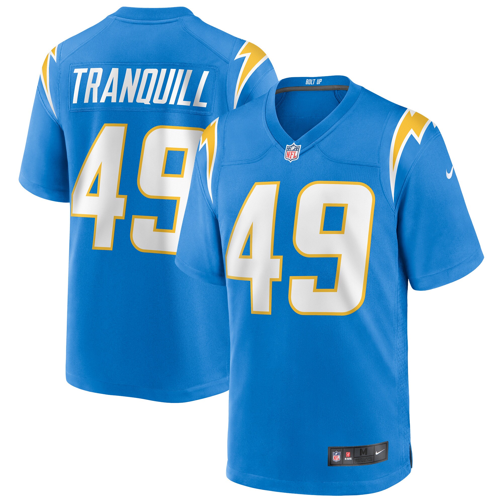 Drue Tranquill Los Angeles Chargers  Game Jersey - Powder Blue