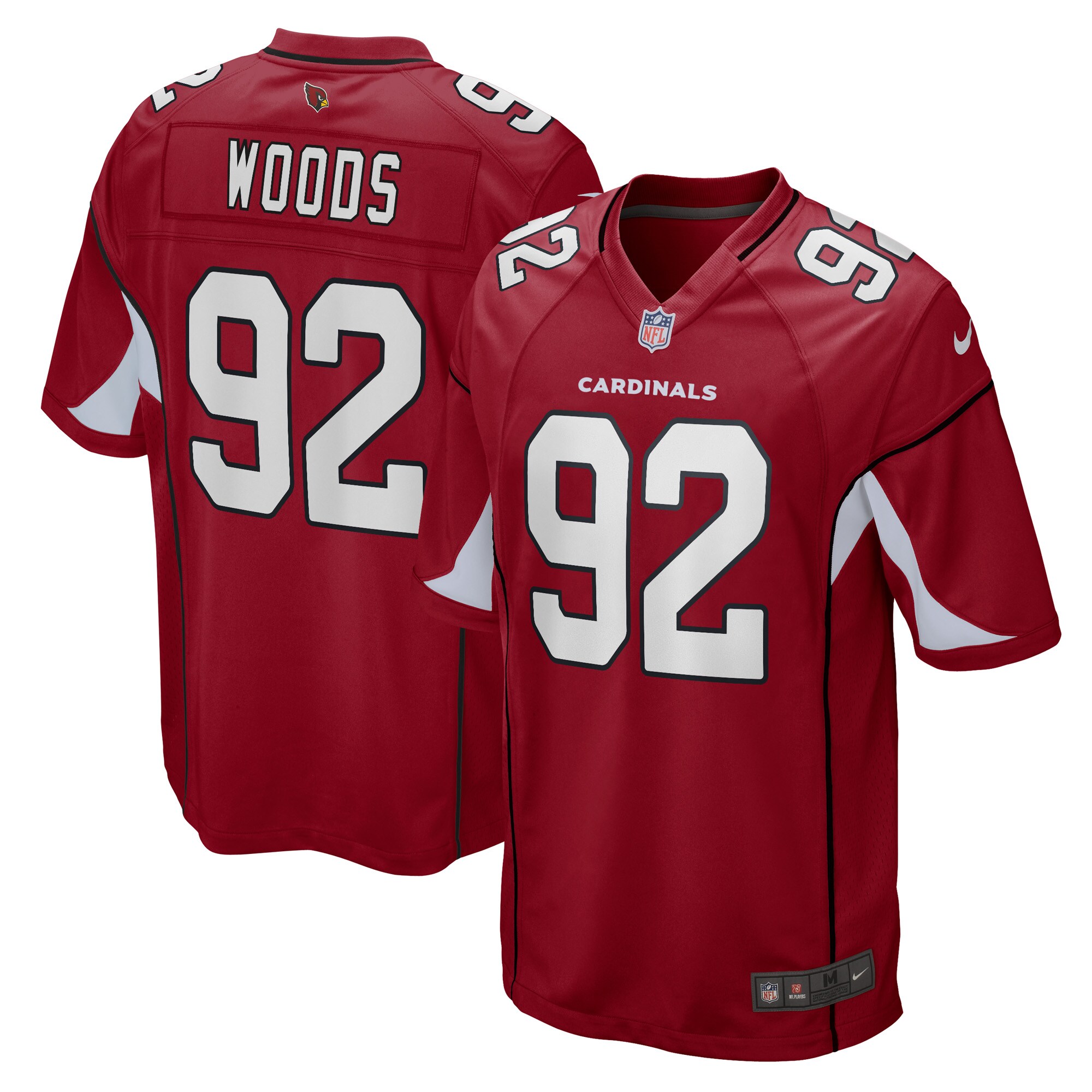 Antwaun Woods Arizona Cardinals  Game Player Jersey - Cardinal