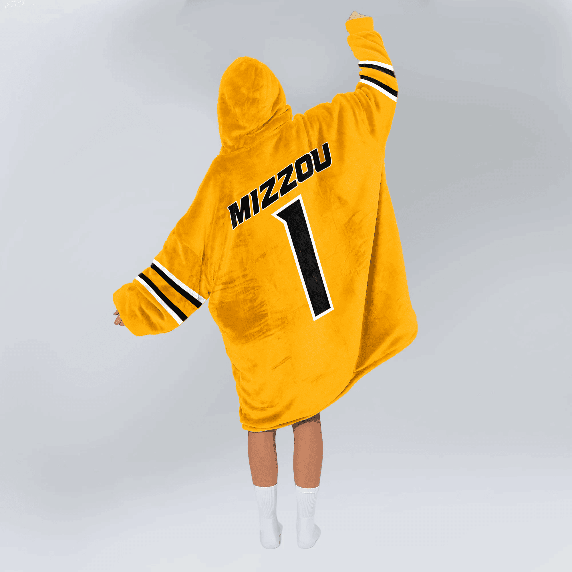 Adult #1 Missouri Football Unisex Blanket Hoodie