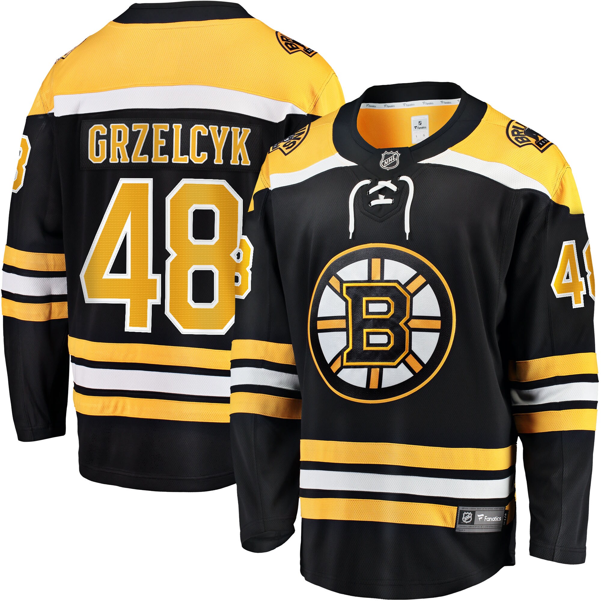 Matt Grzelcyk Boston Bruins Team Home Breakaway Player Jersey - Black