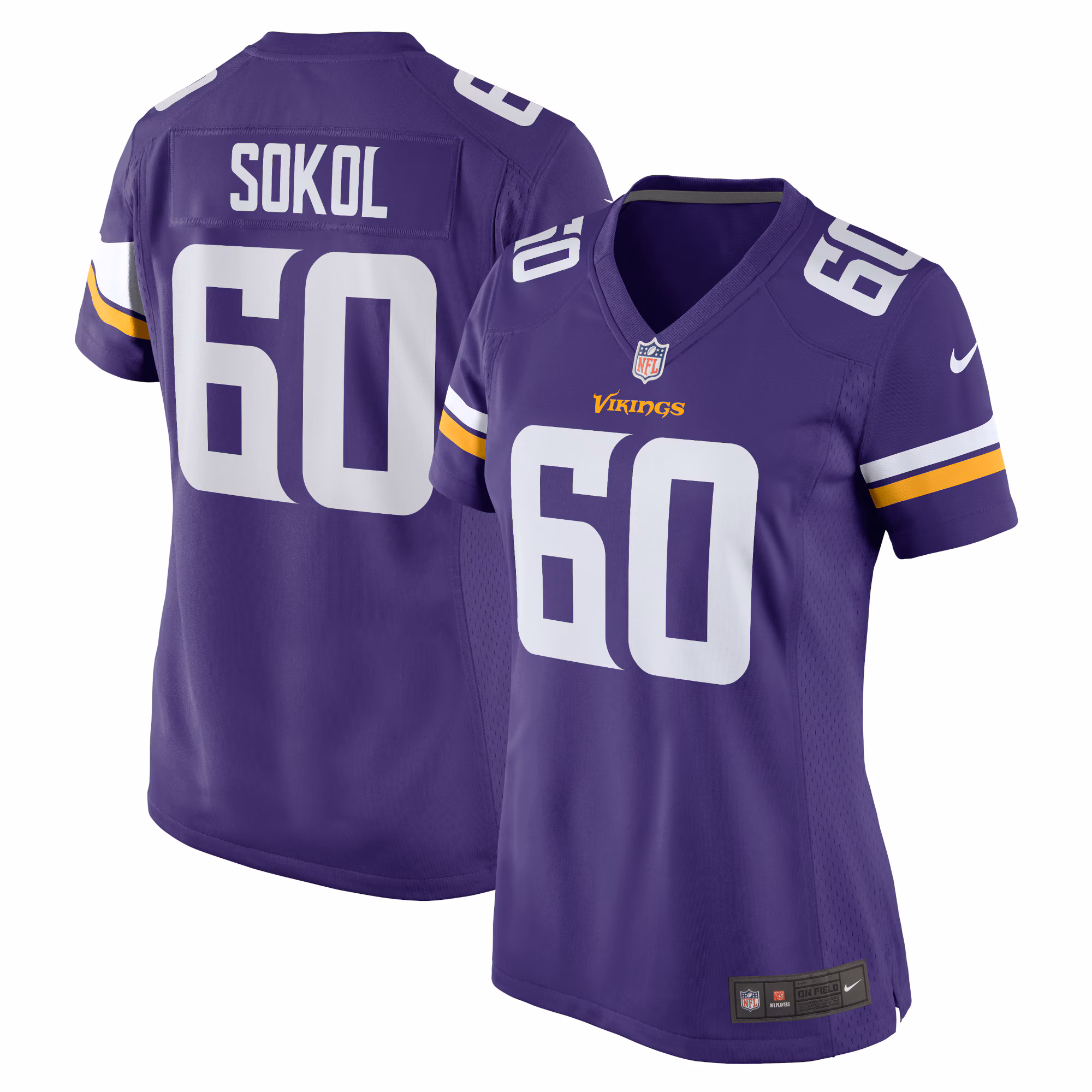 Josh Sokol Minnesota Vikings Women's Home Game Player Jersey - Purple