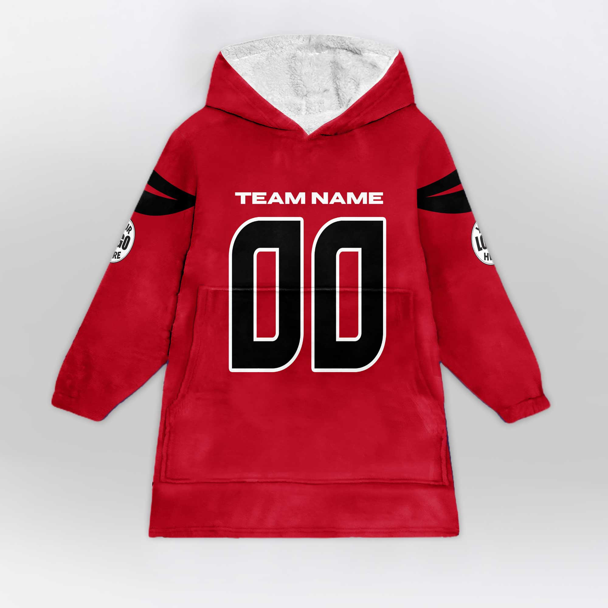 Adult Custom Blanket Hoodie Houston Texans Inspired Color