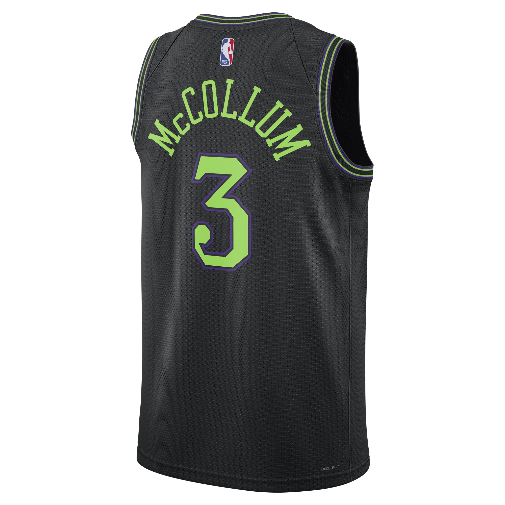 Unisex New Orleans Pelicans CJ McCollum  Black 2023/24 Swingman Jersey - City Edition