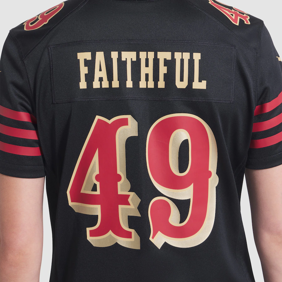 The Faithful #49 San Francisco 49ers Women's 2025 Rivalries Collection Game Jersey - Black