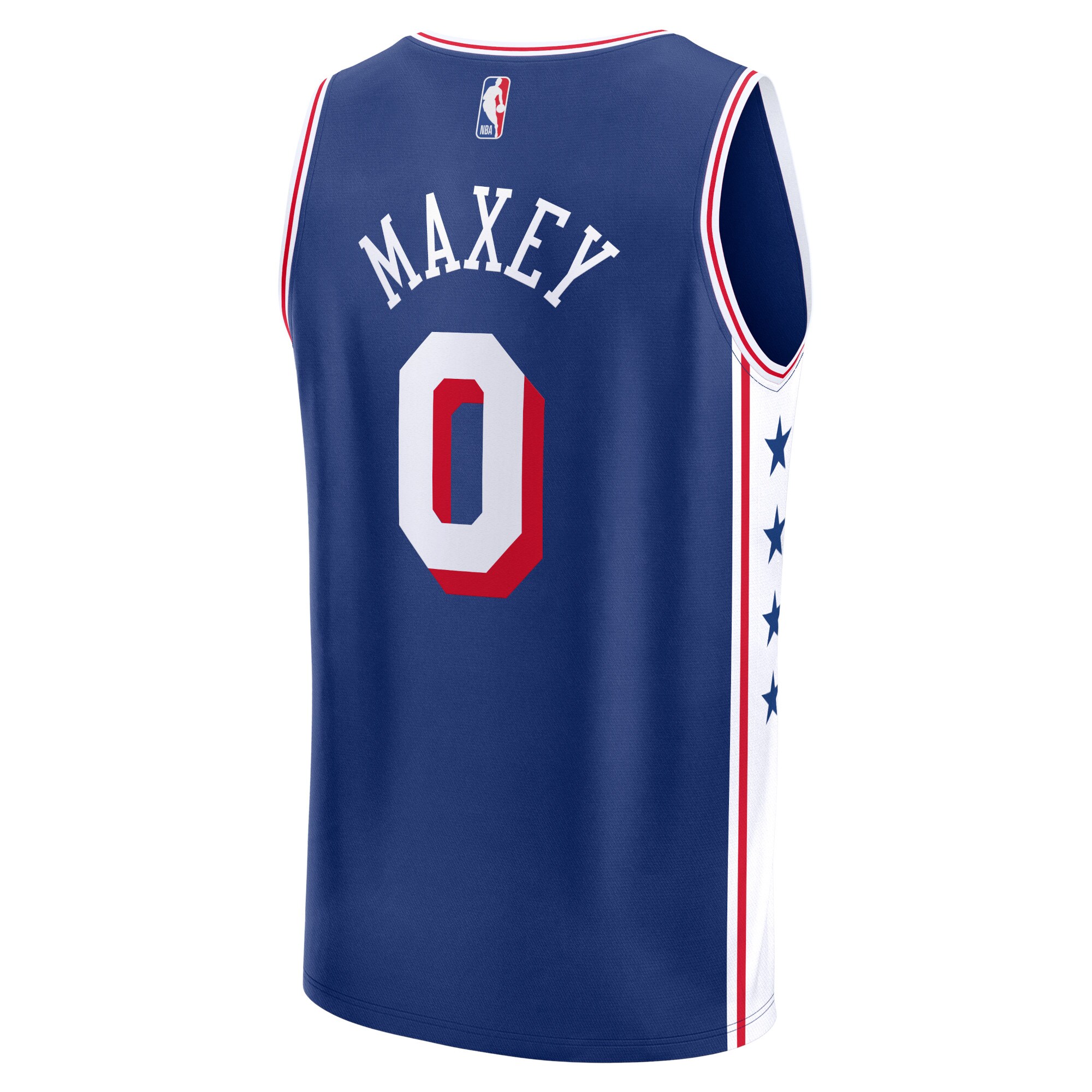 Men's Philadelphia 76ers Tyrese Maxey  Royal 2023/24 Fast Break Replica Jersey - Icon Edition