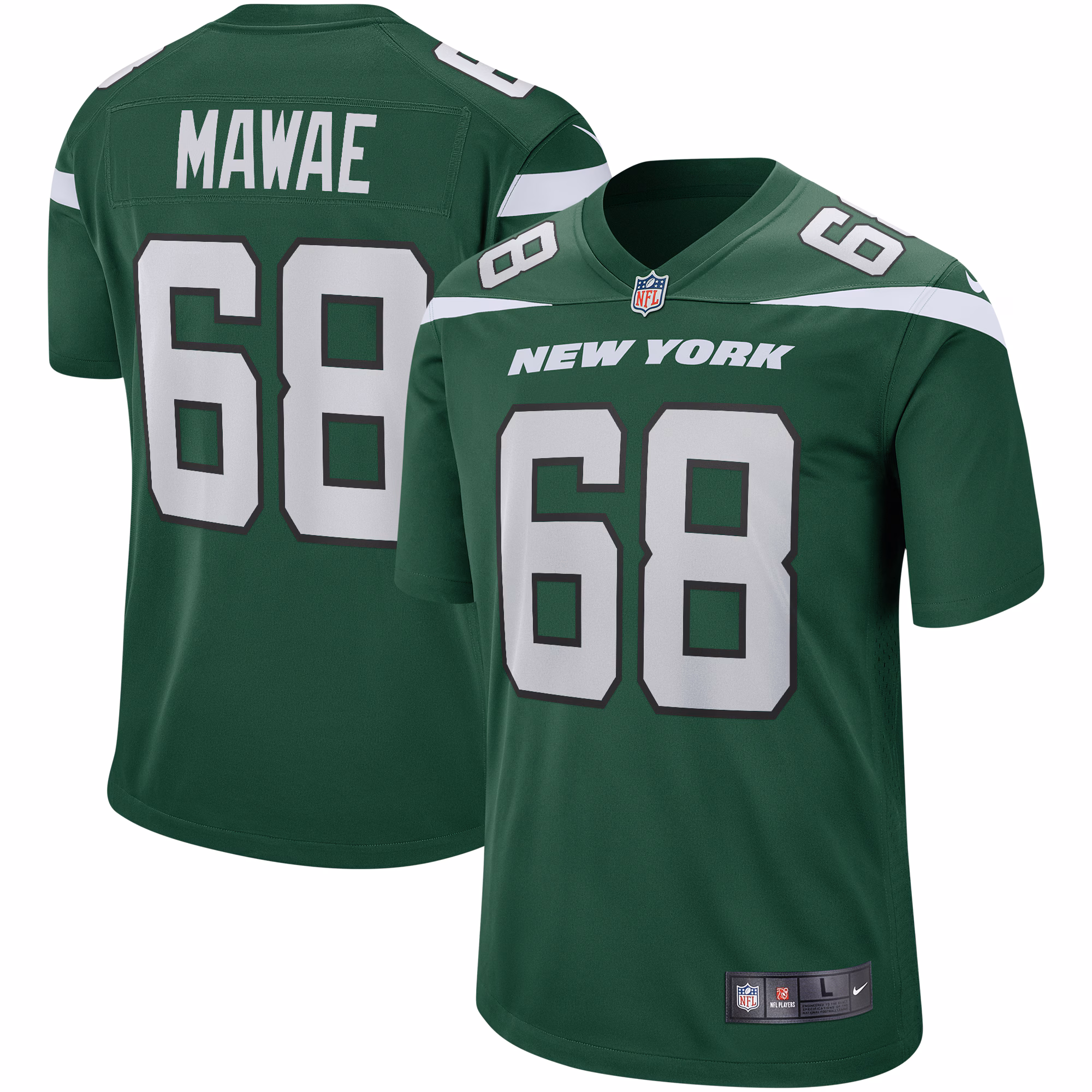 Kevin Mawae New York Jets Game Retired Player Jersey - Gotham Green