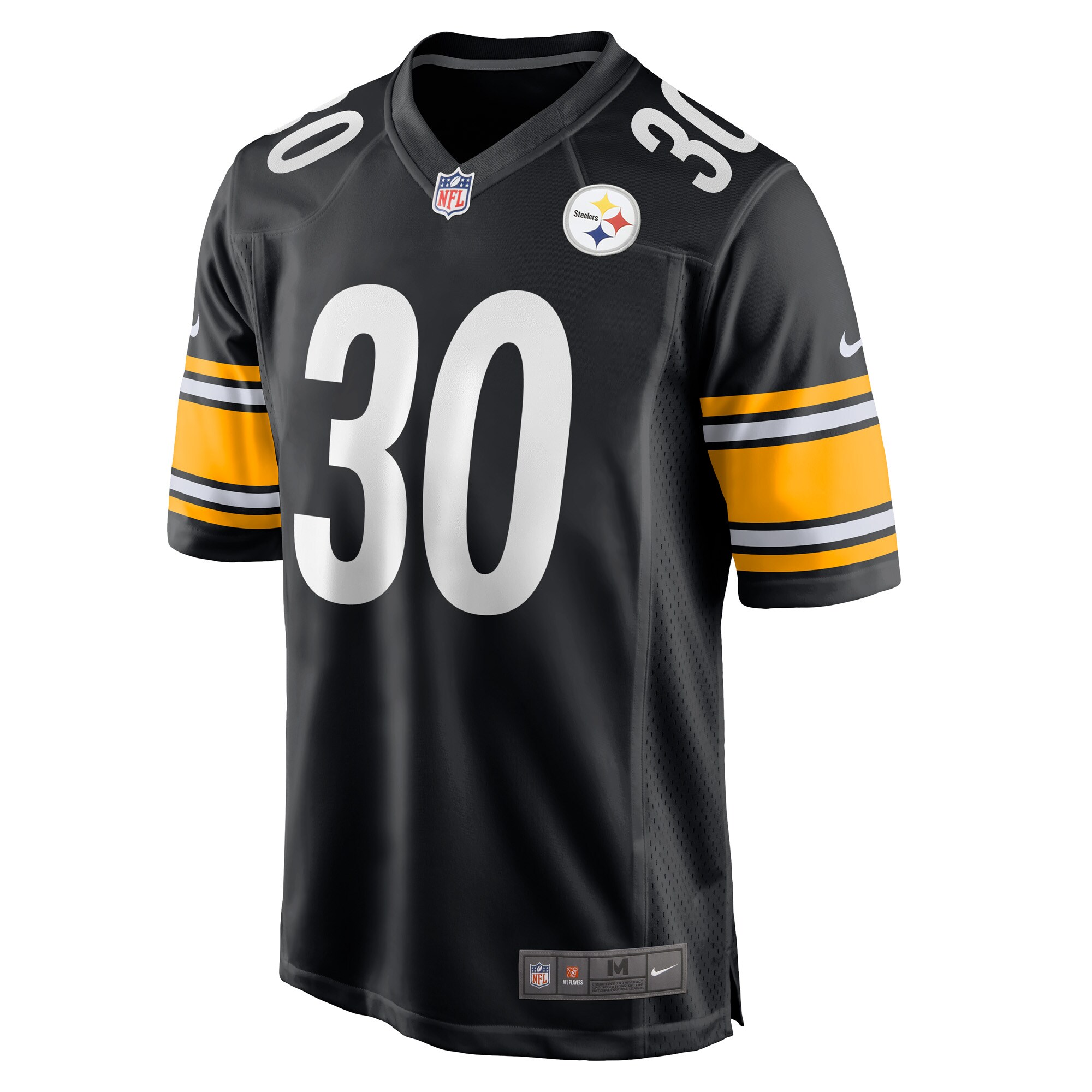 Jaylen Warren #30 Pittsburgh Steelers  Game Player Jersey - Black