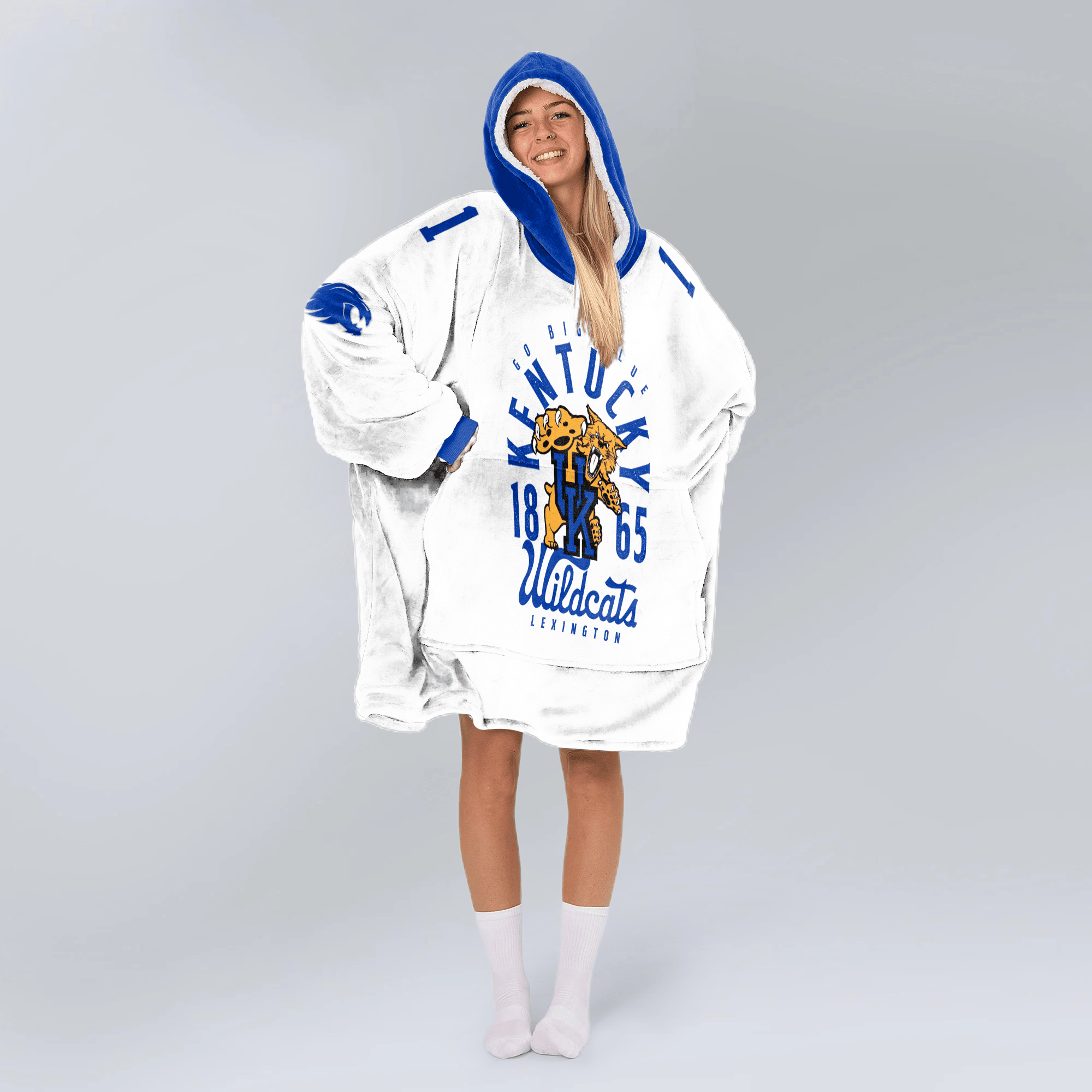 Adult #1 Kentucky Football Unisex Blanket Hoodie