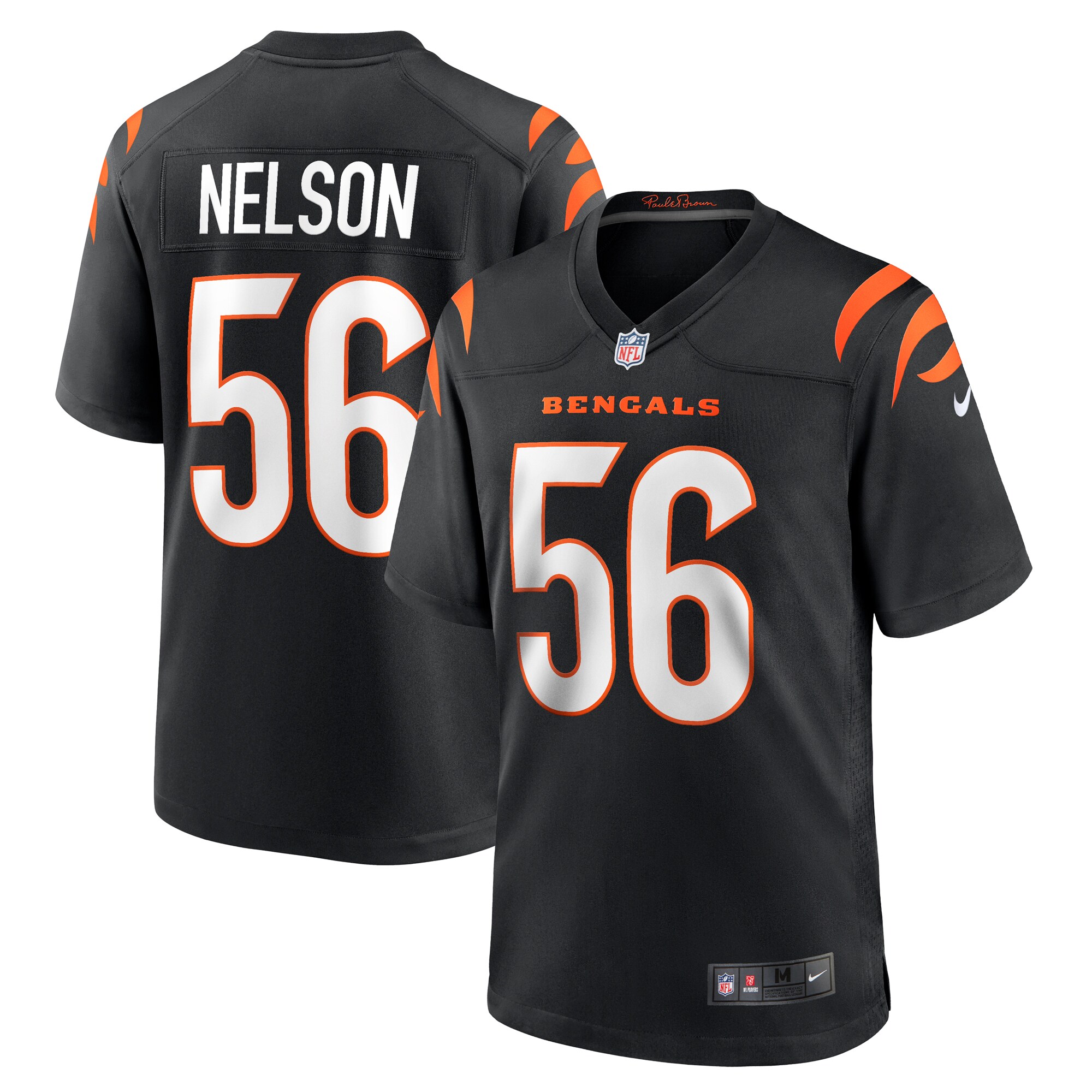 Garrett Nelson Cincinnati Bengals  Game Jersey -  Black