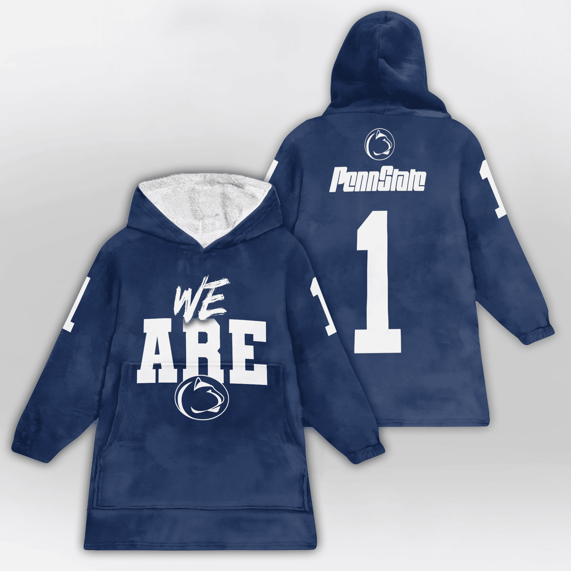 Kid 1 Penn State Football Unisex Blanket Hoodie