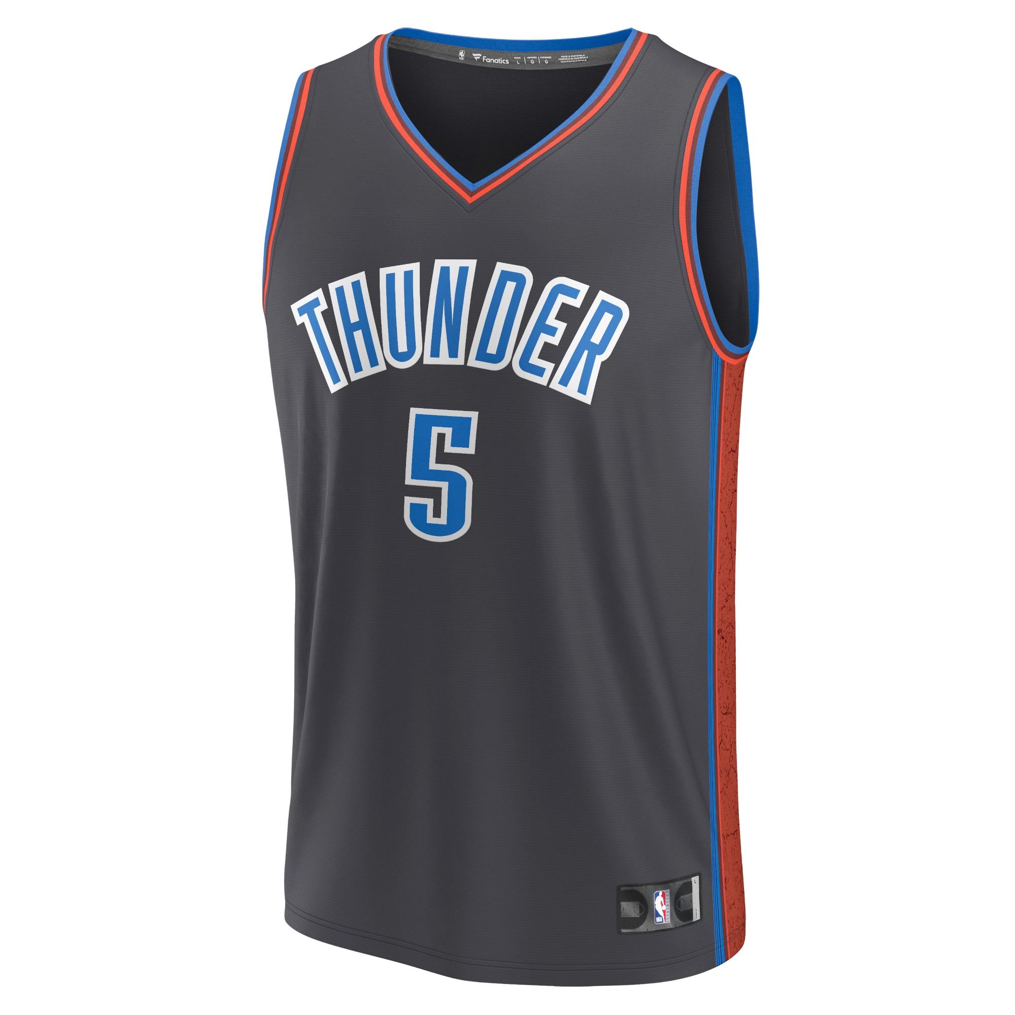 Luguentz Dort Oklahoma City Thunder  2022/23 Fastbreak Jersey - City Edition - Anthracite