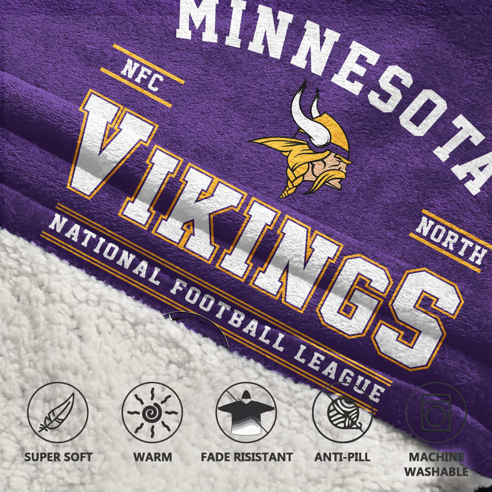 Adult JJ 18 Minnesota Football Unisex Blanket Hoodie