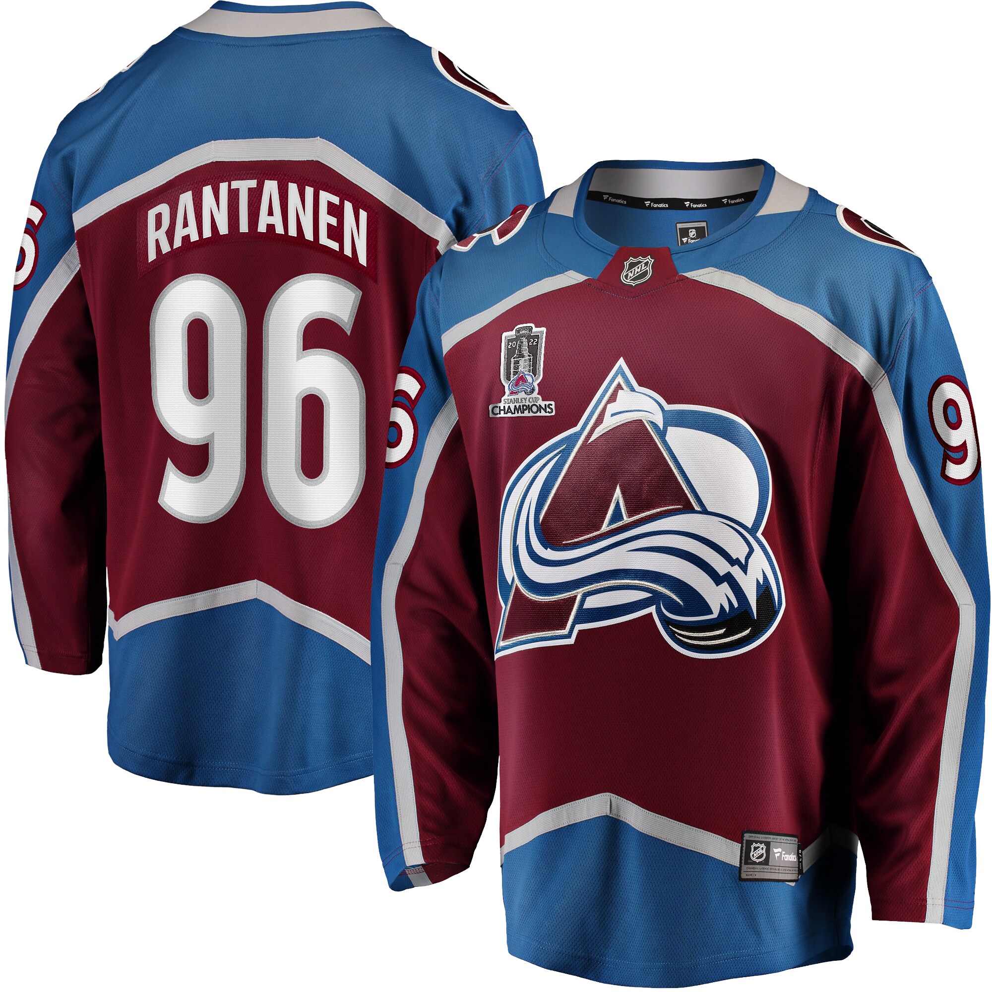 Mikko Rantanen Colorado Avalanche Home 2022 Stanley Cup Champions Breakaway Player Jersey - Burgundy