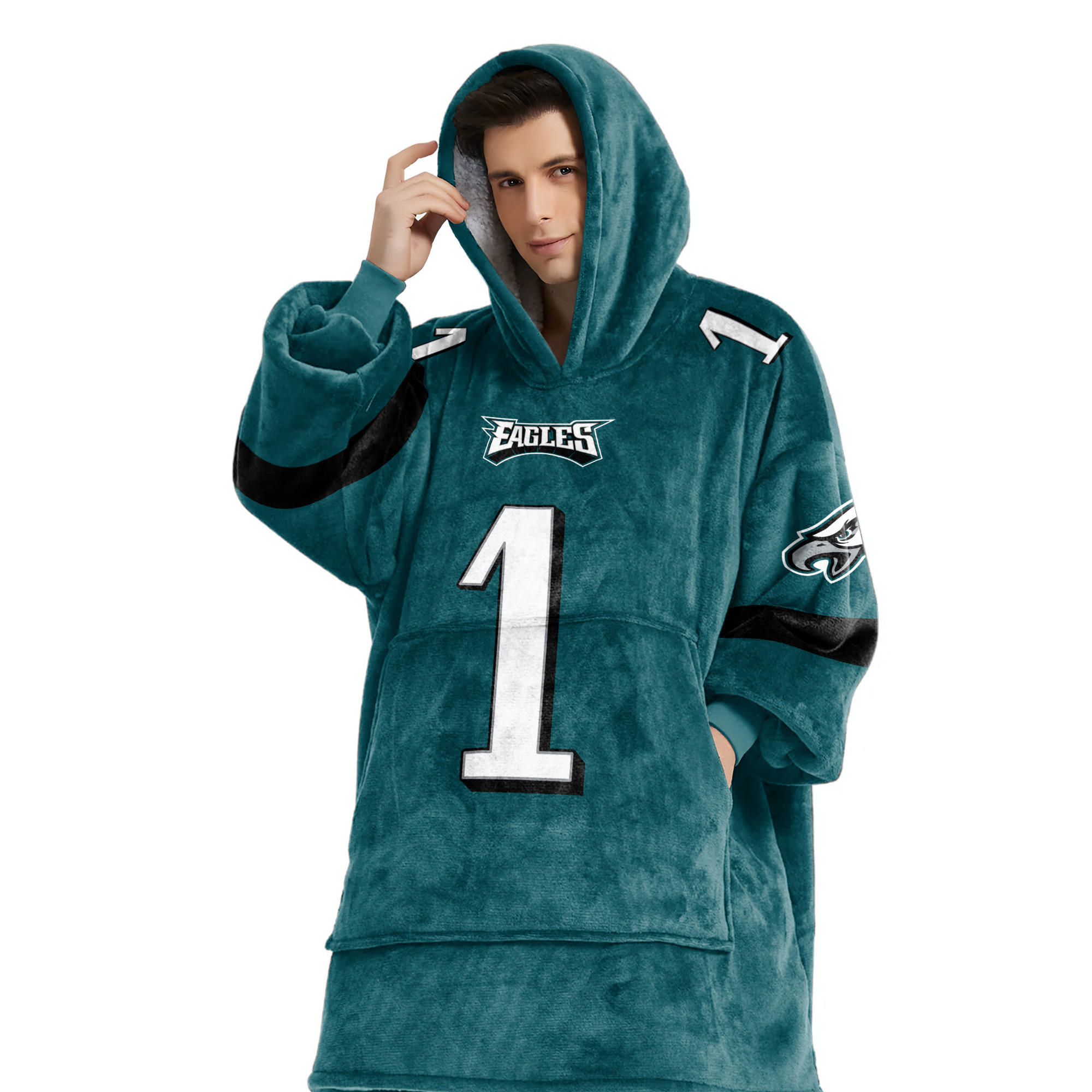 Adult J.H 1 Philadelphia Football Unisex Blanket Hoodie