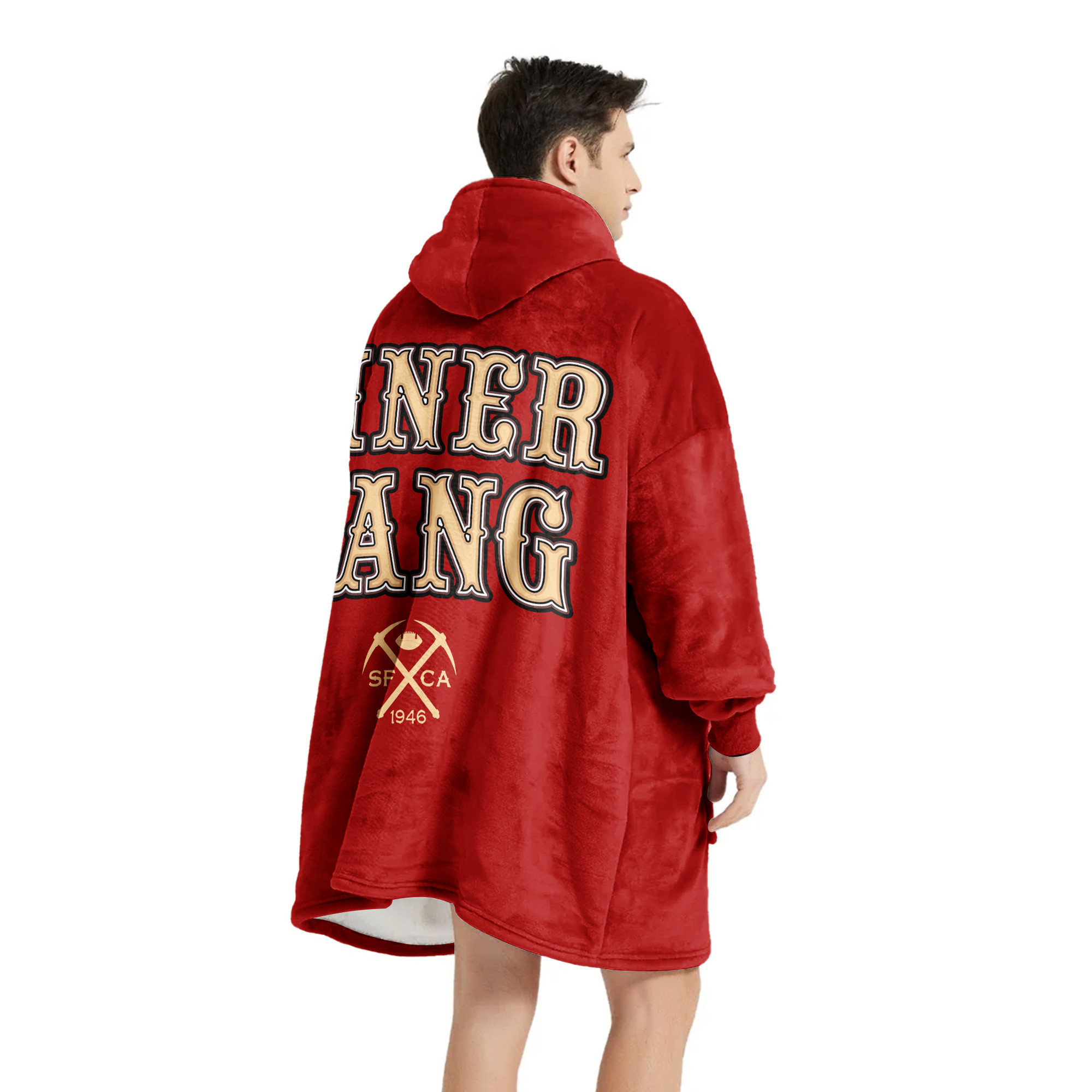 Adult San Francisco 49ers Football Unisex Blanket Hoodie