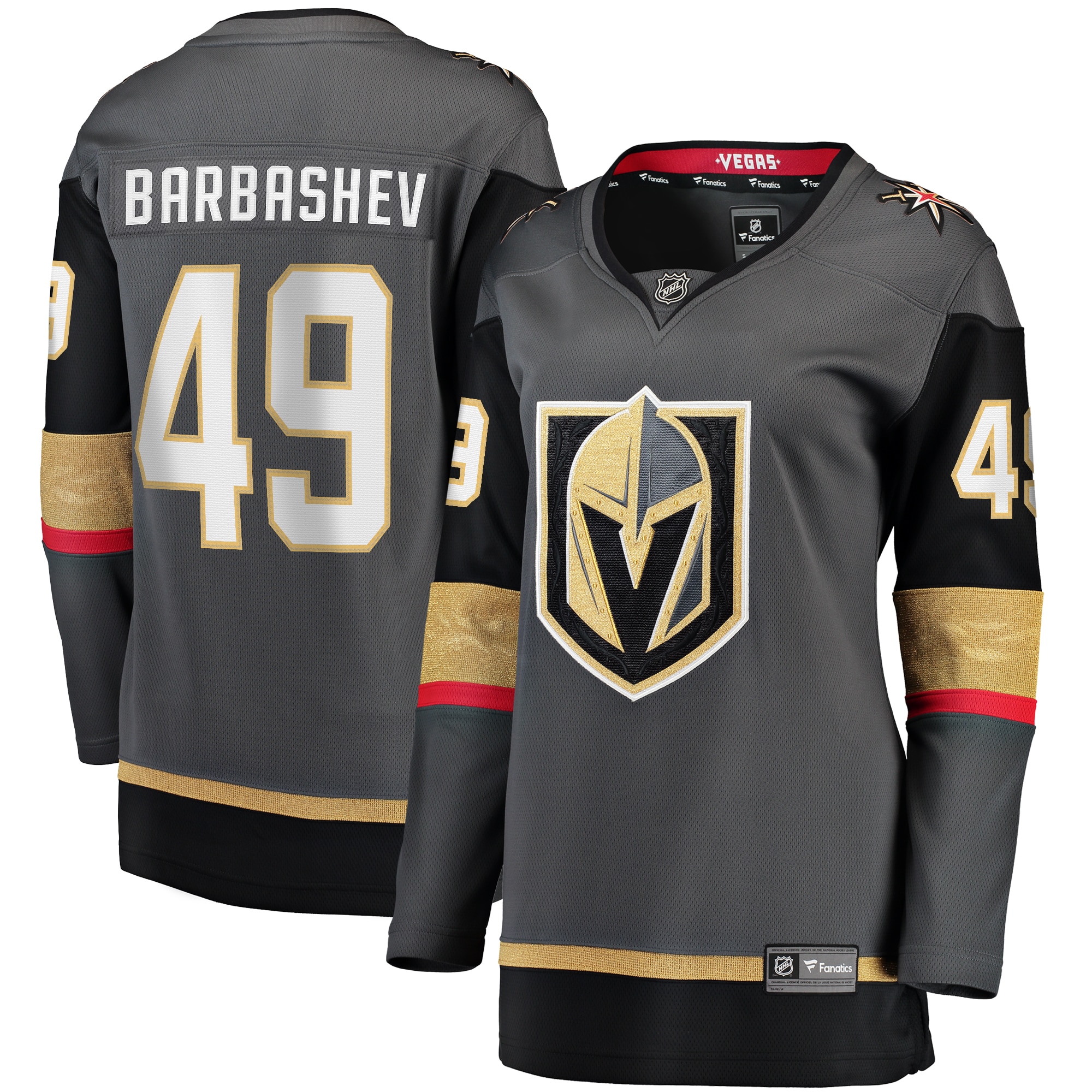 Ivan Barbashev Vegas Golden Knights Women's Home Breakaway Jersey - Gray