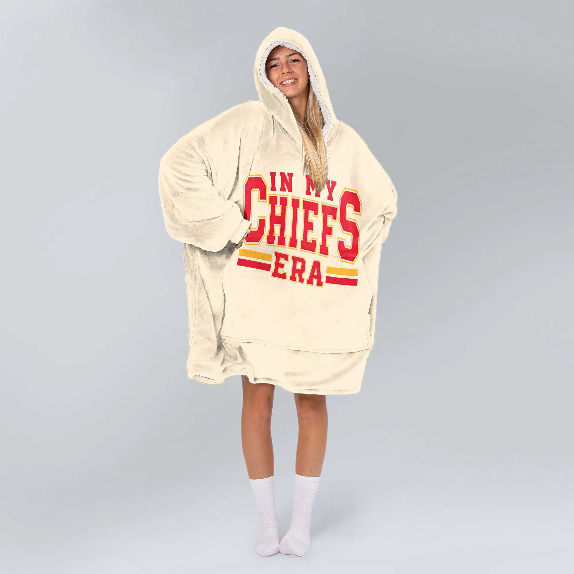 Adult Swiftie 87 Kansas City Football Unisex Blanket Hoodie