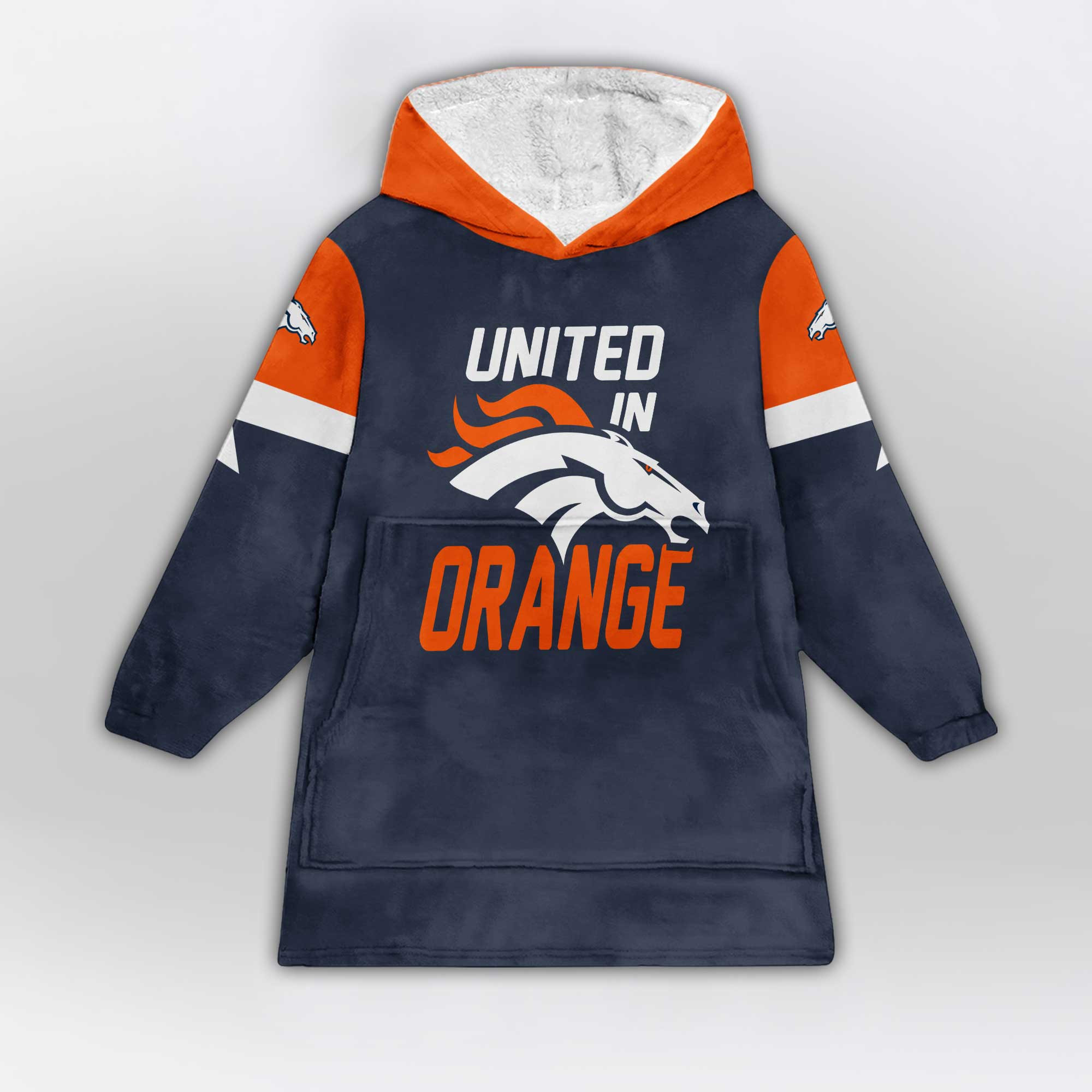 United In Orange Denver Football Unisex Blanket Hoodie