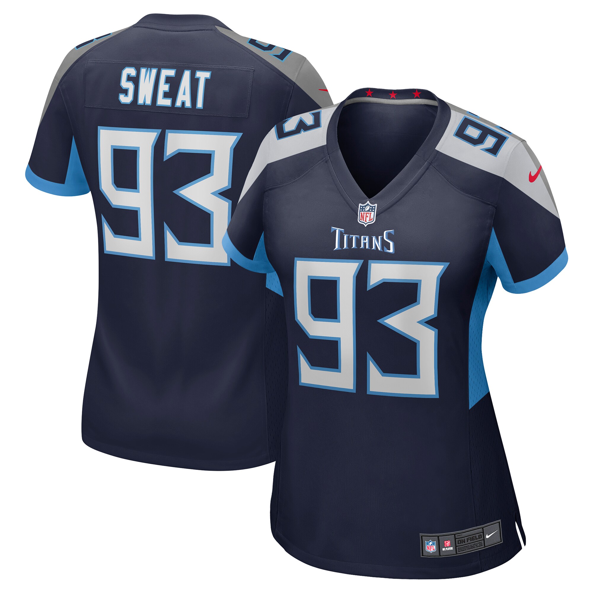 T'Vondre Sweat Tennessee Titans Women's Team Game Jersey -  Navy