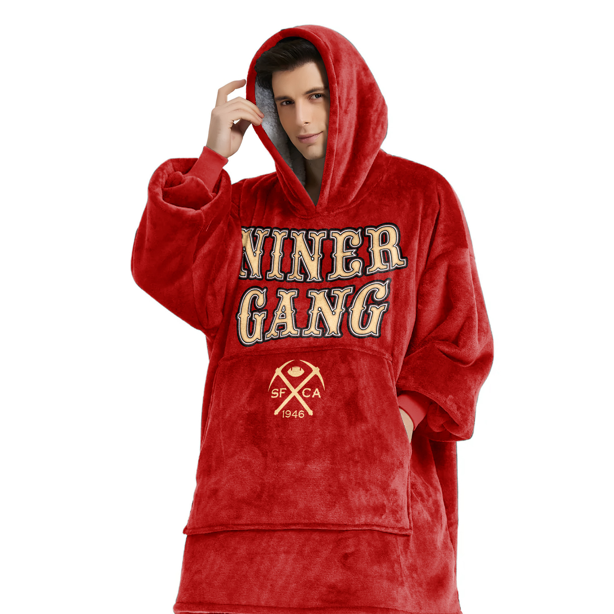 Adult They Not Like Us San Francisco 49ers Football Unisex Blanket Hoodie
