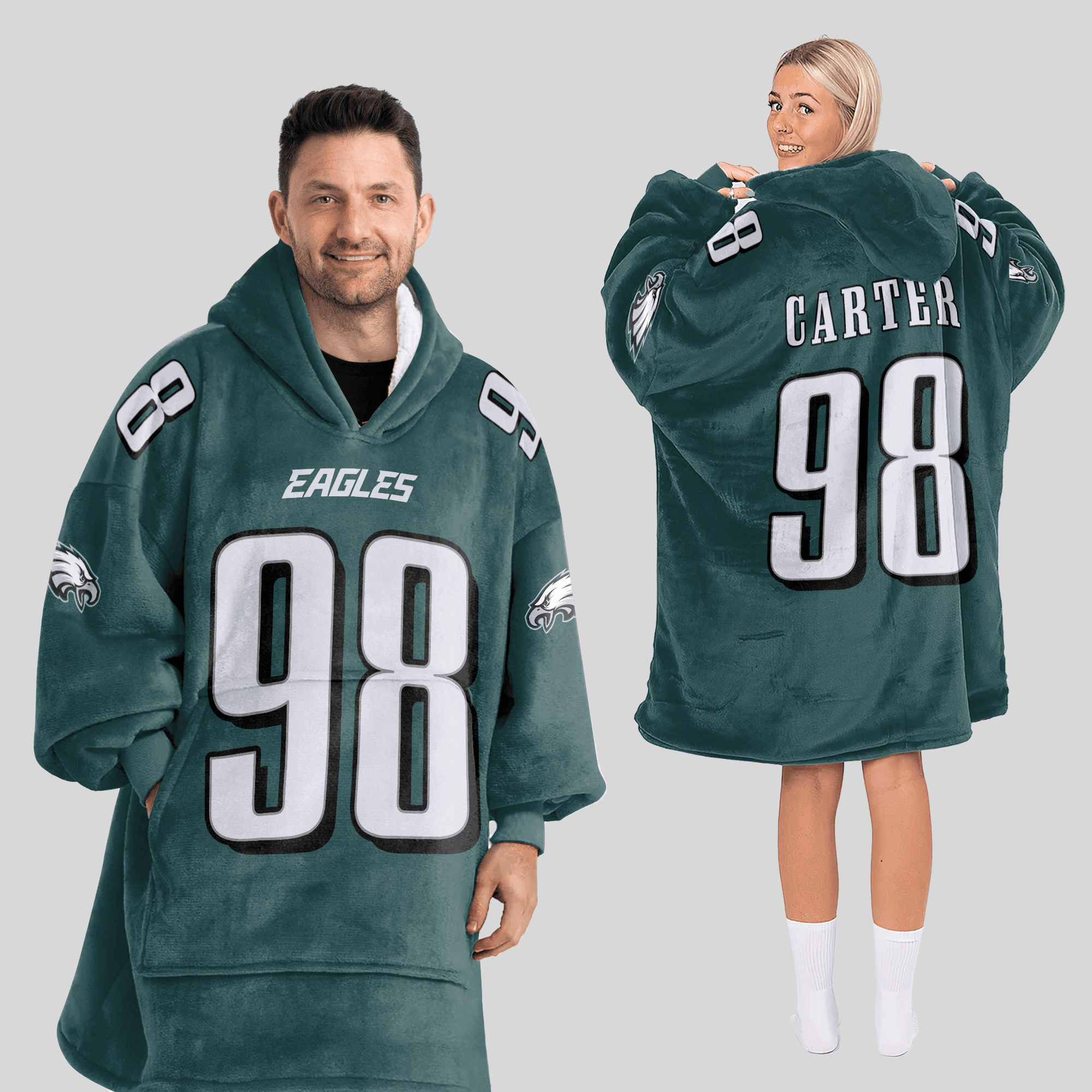 Adult 98 Philadelphia Football Unisex Blanket Hoodie