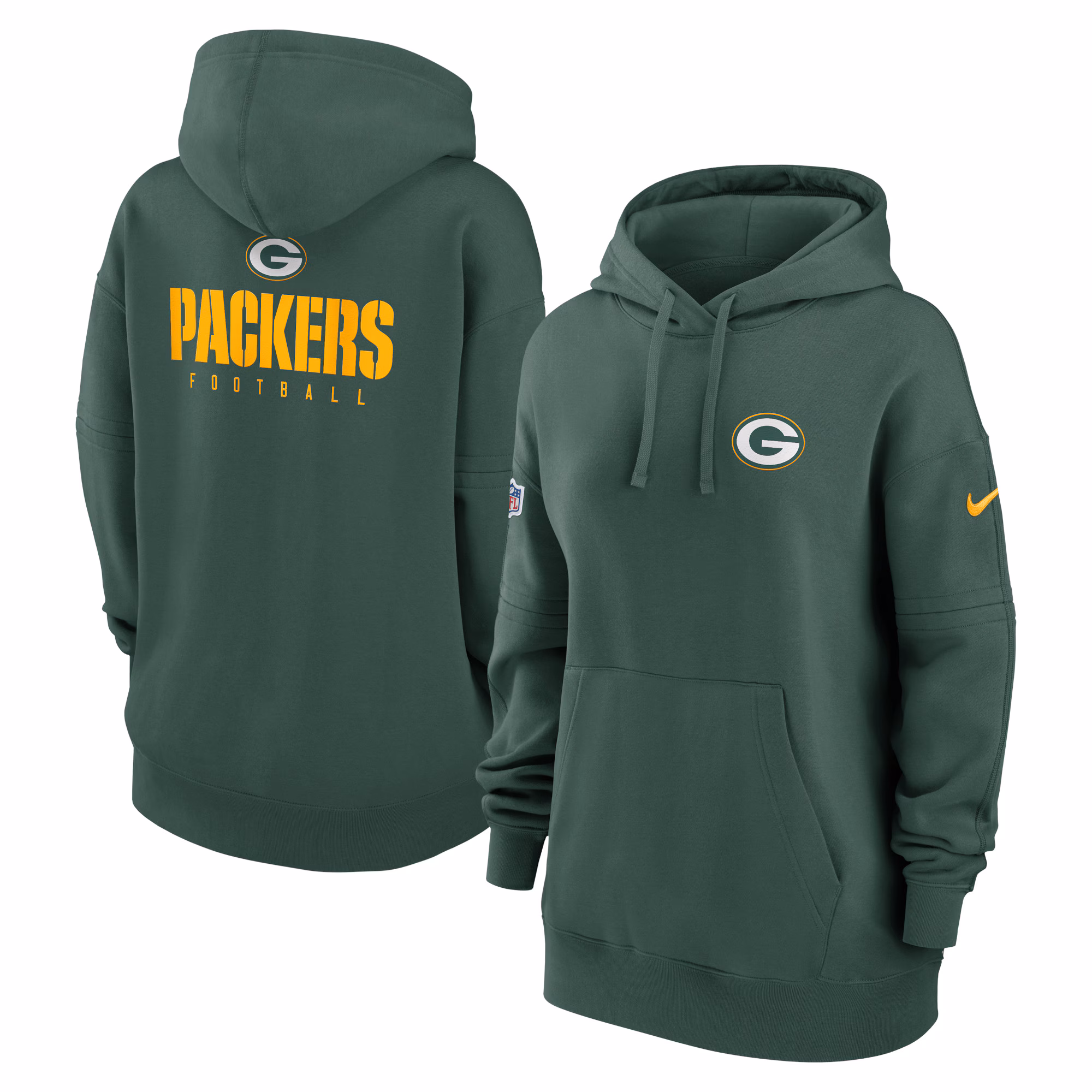 Green Bay Packers Women's 2023 Sideline Club Fleece Pullover Hoodie - Green