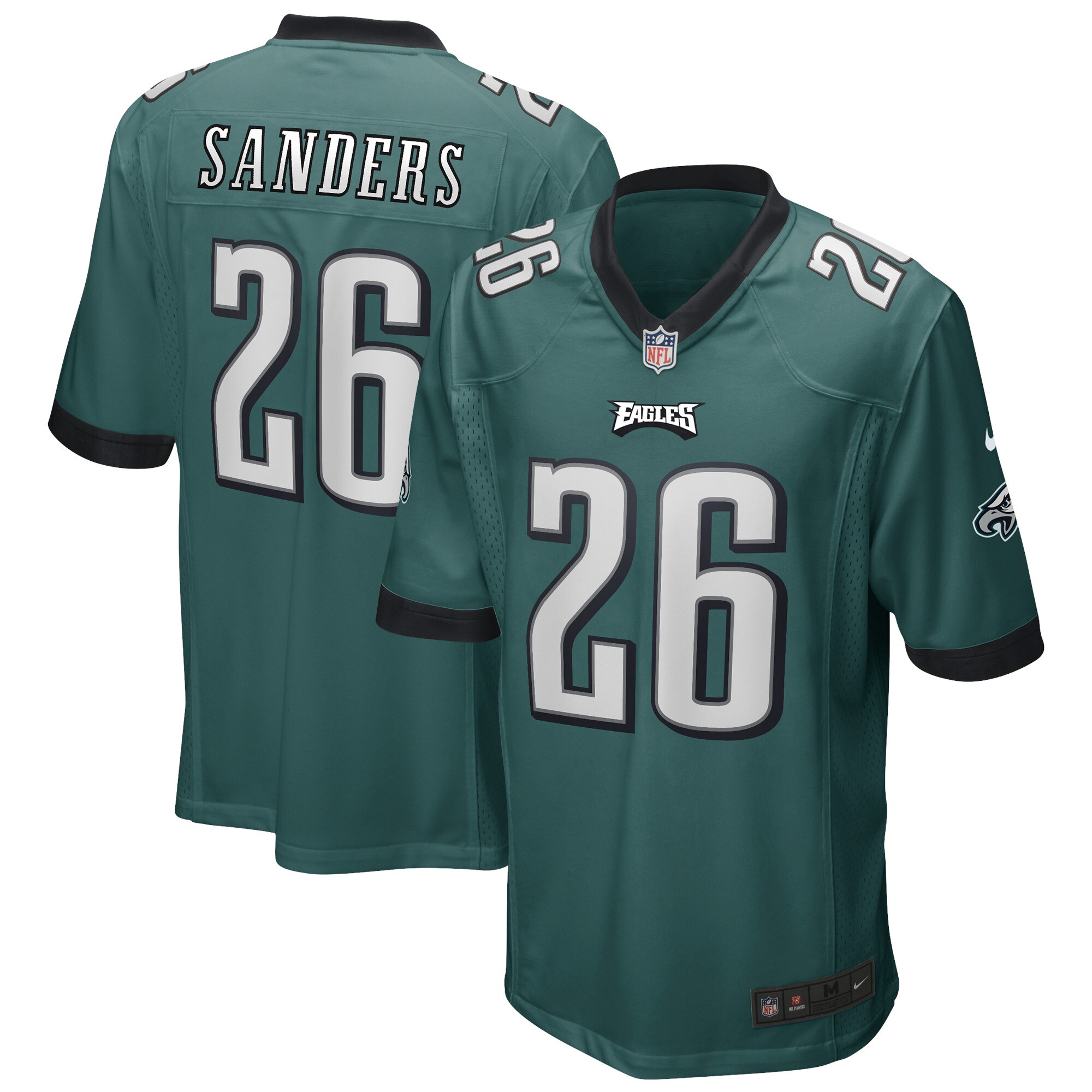 Miles Sanders Philadelphia Eagles  Game Player Jersey - Midnight Green