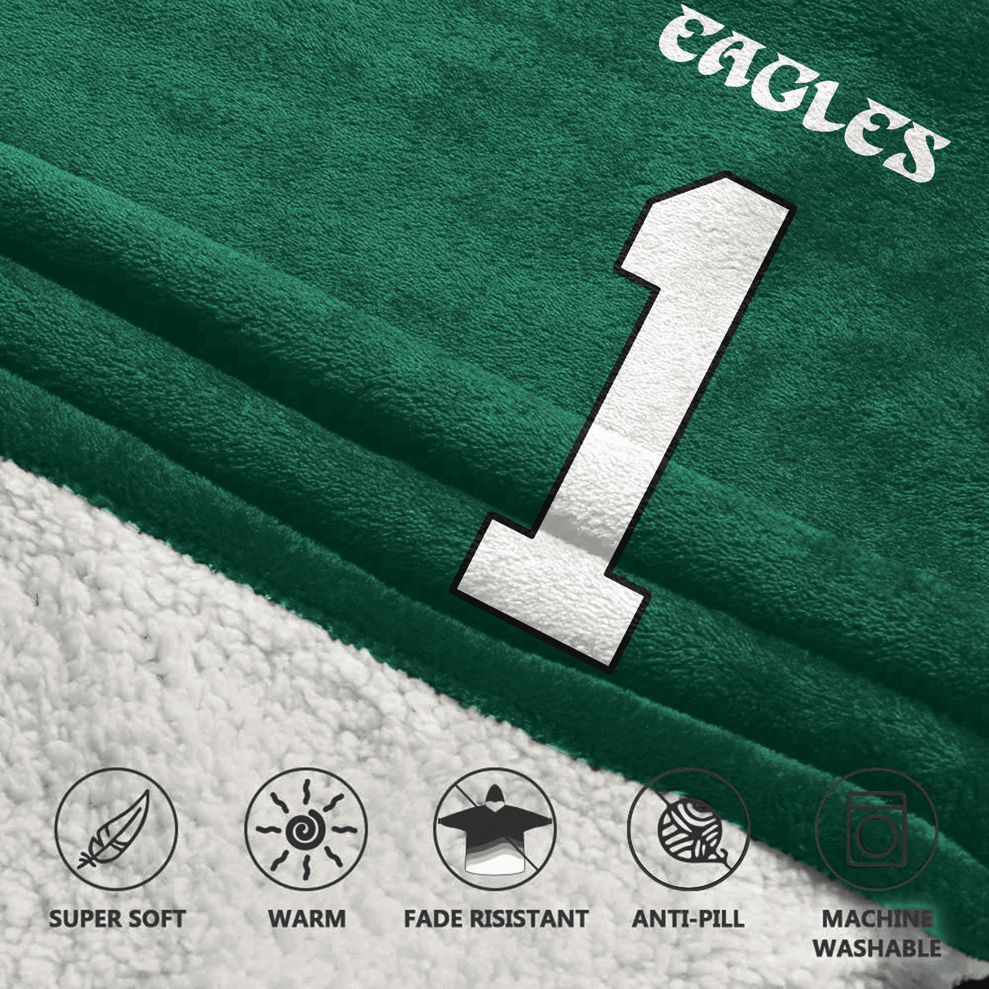 Adult 1 Philadelphia Football Unisex Blanket Hoodie