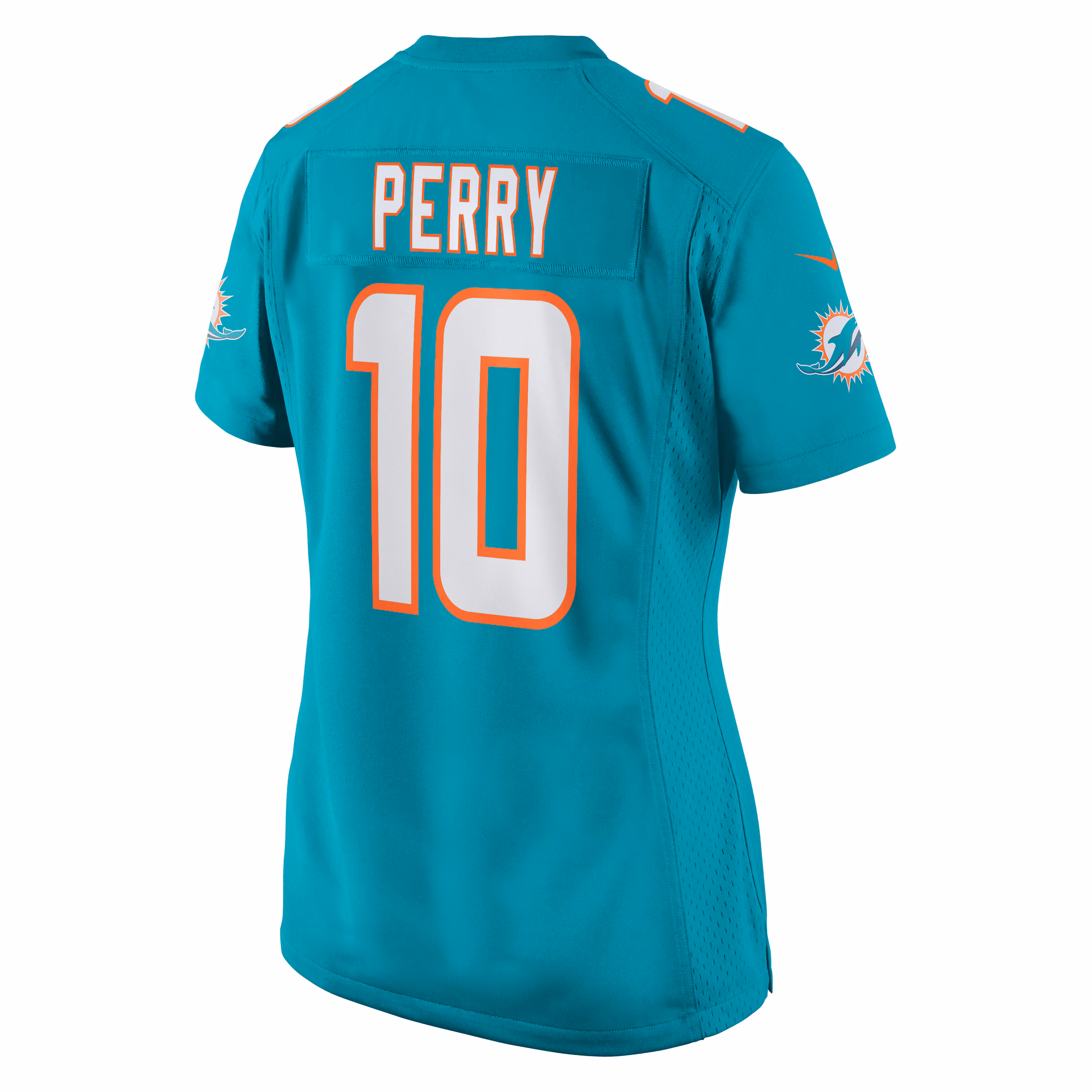 Malcolm Perry Miami Dolphins Women's Game Jersey - Aqua