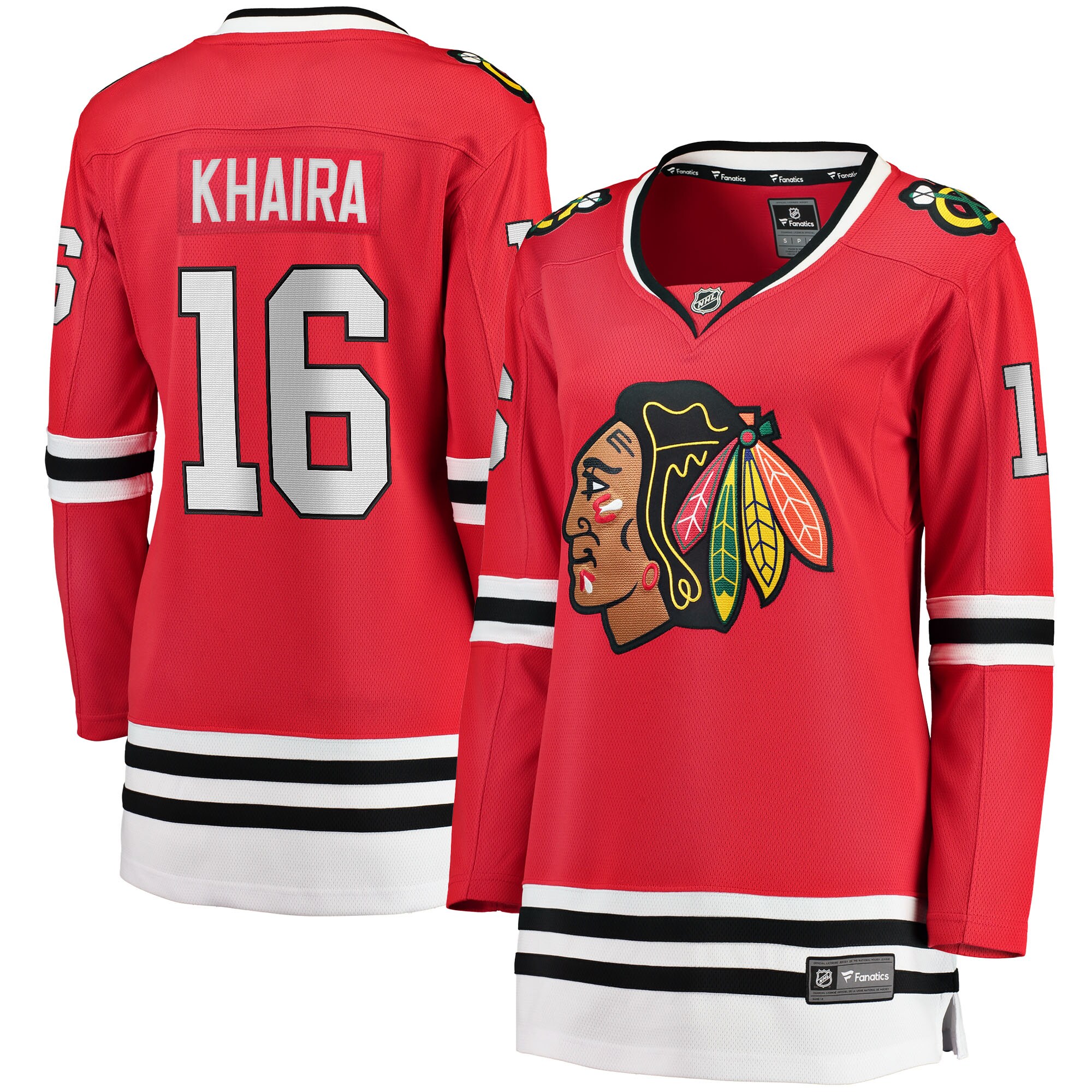 Jujhar Khaira Chicago Blackhawks Women's Breakaway Player Jersey - Red