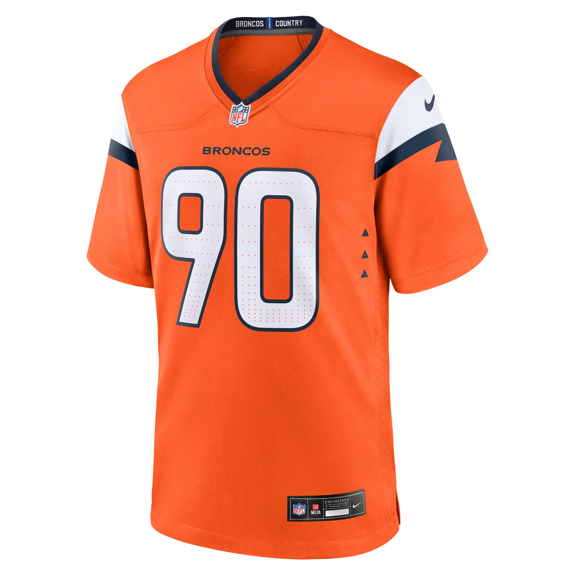 Angelo Blackson Denver Broncos Game Jersey -  Orange