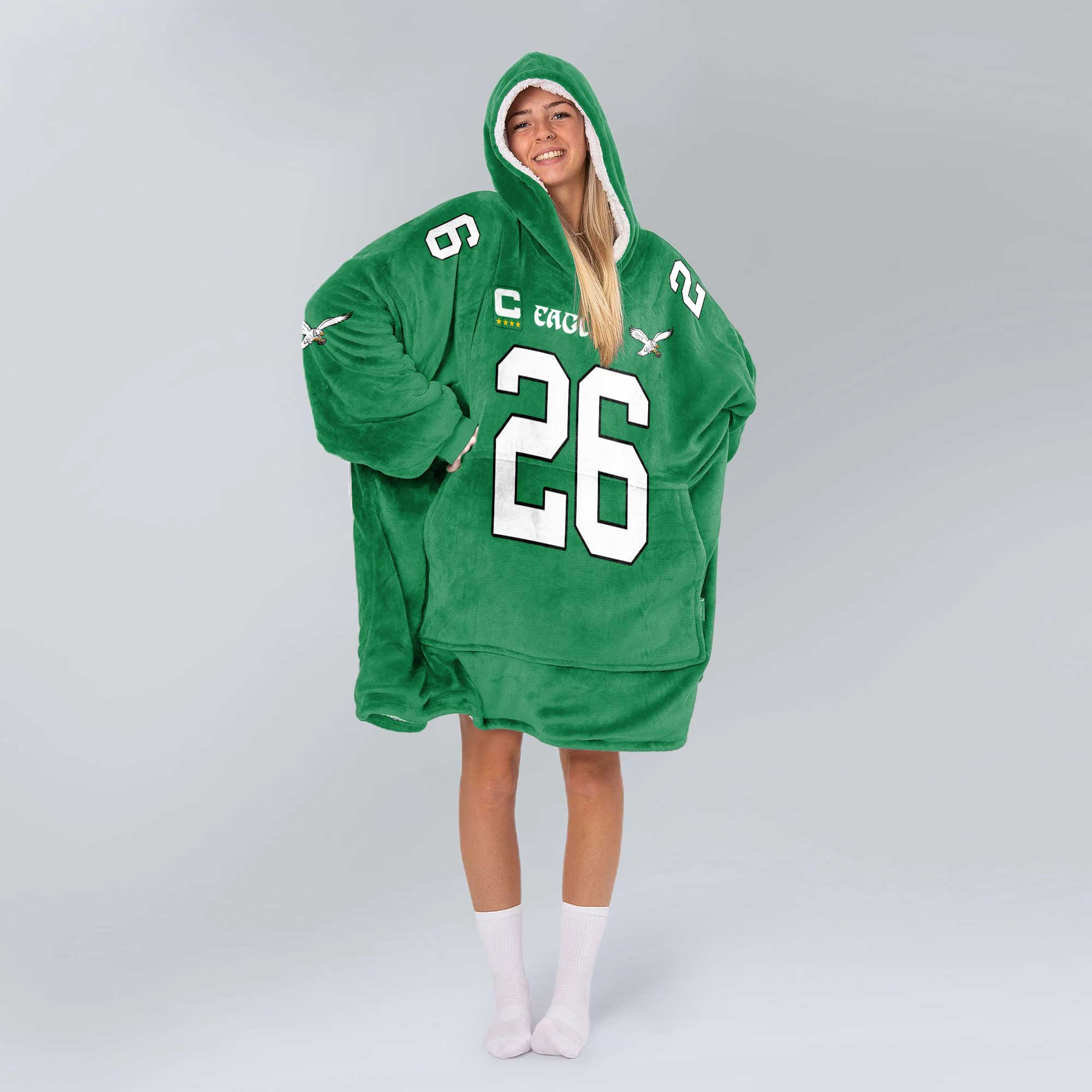 Captain 26 Philadelphia Football Unisex Blanket Hoodie