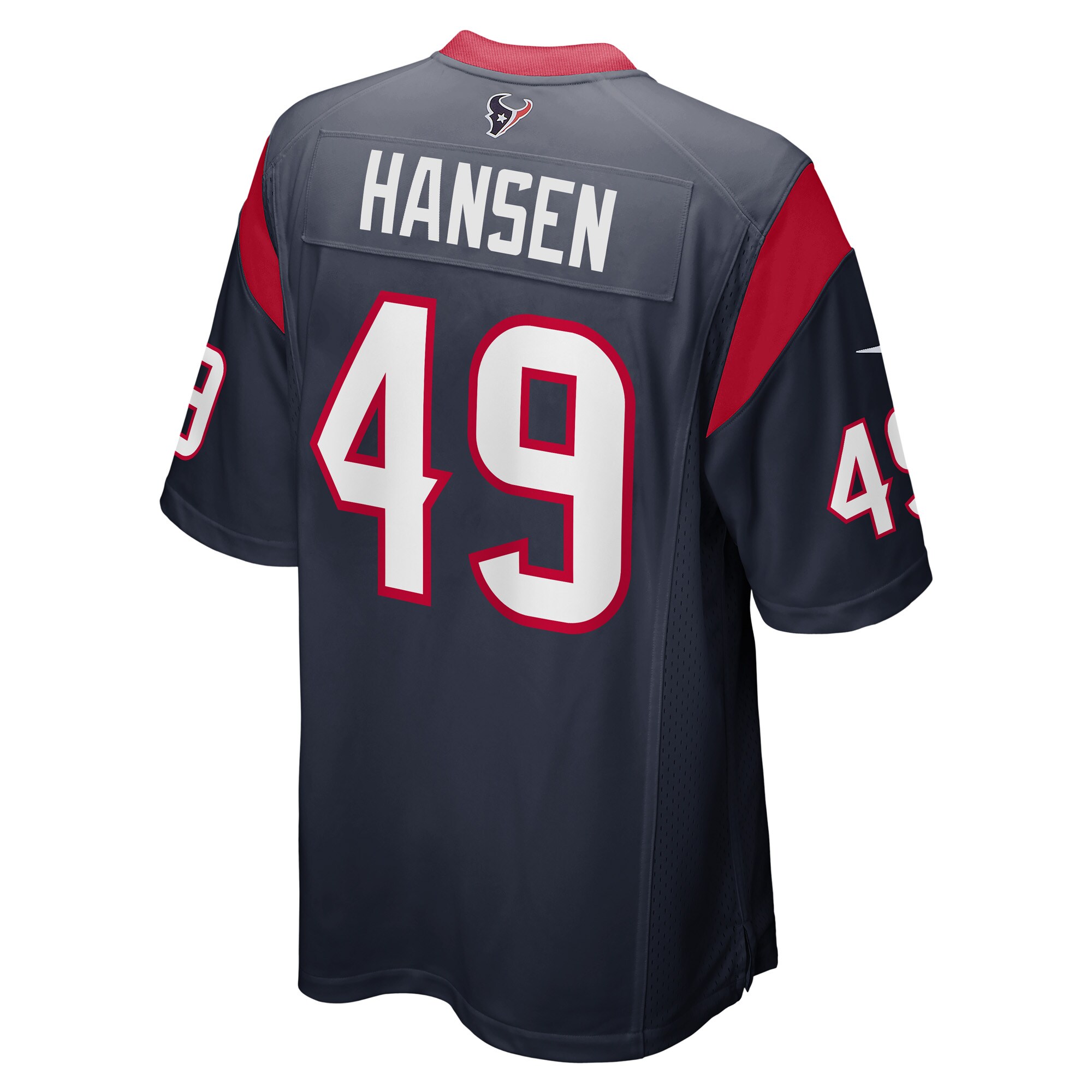 Jake Hansen Houston Texans  Game Player Jersey - Navy