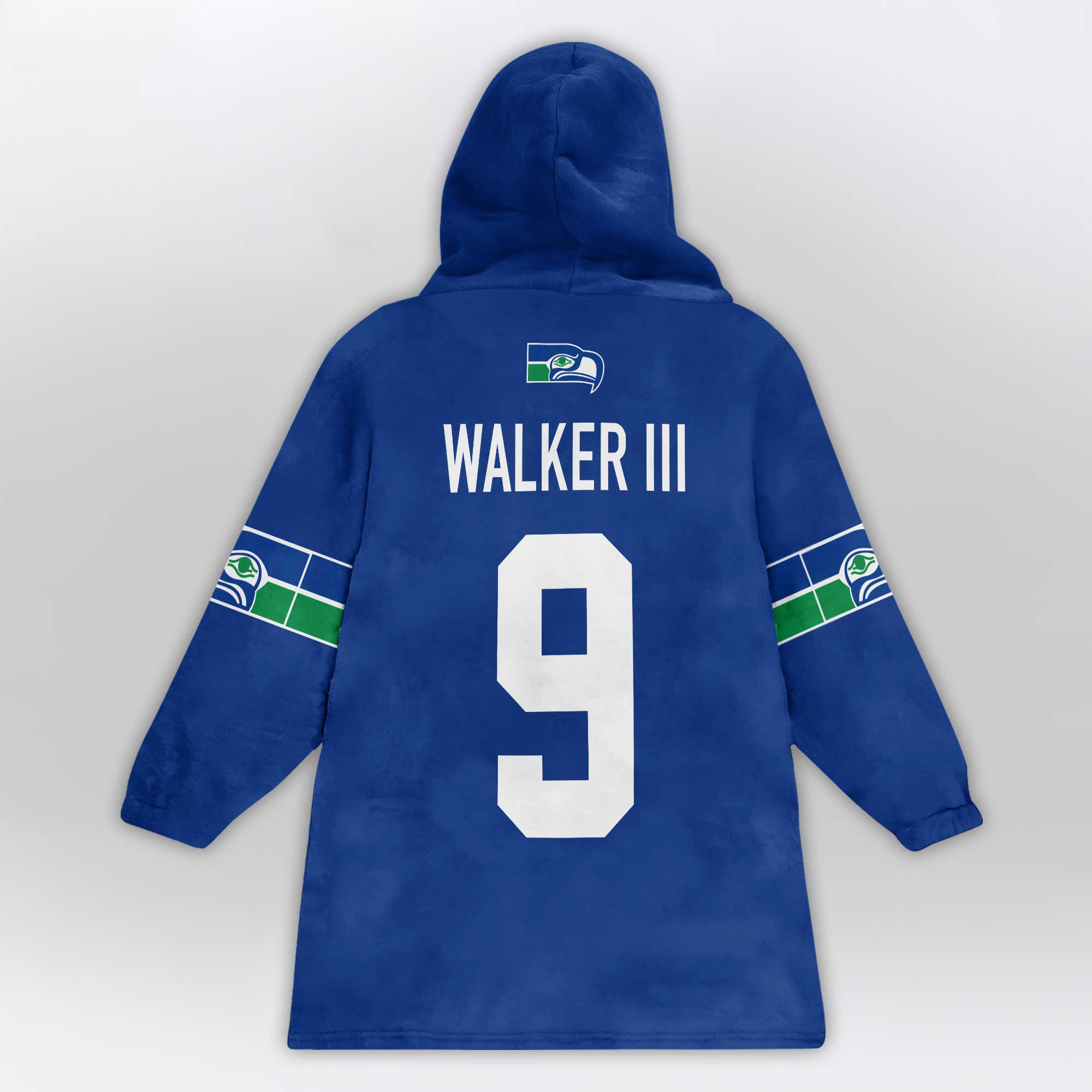 Kid 9 Seattle Football Unisex Blanket Hoodie