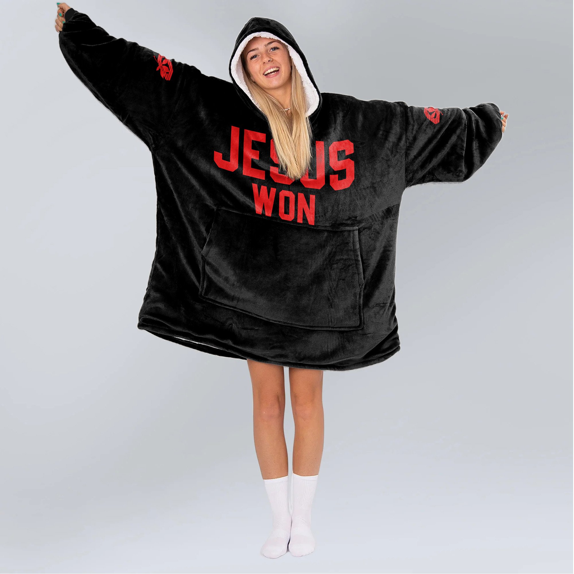 Adult Ohio State Football Unisex Blanket Hoodie