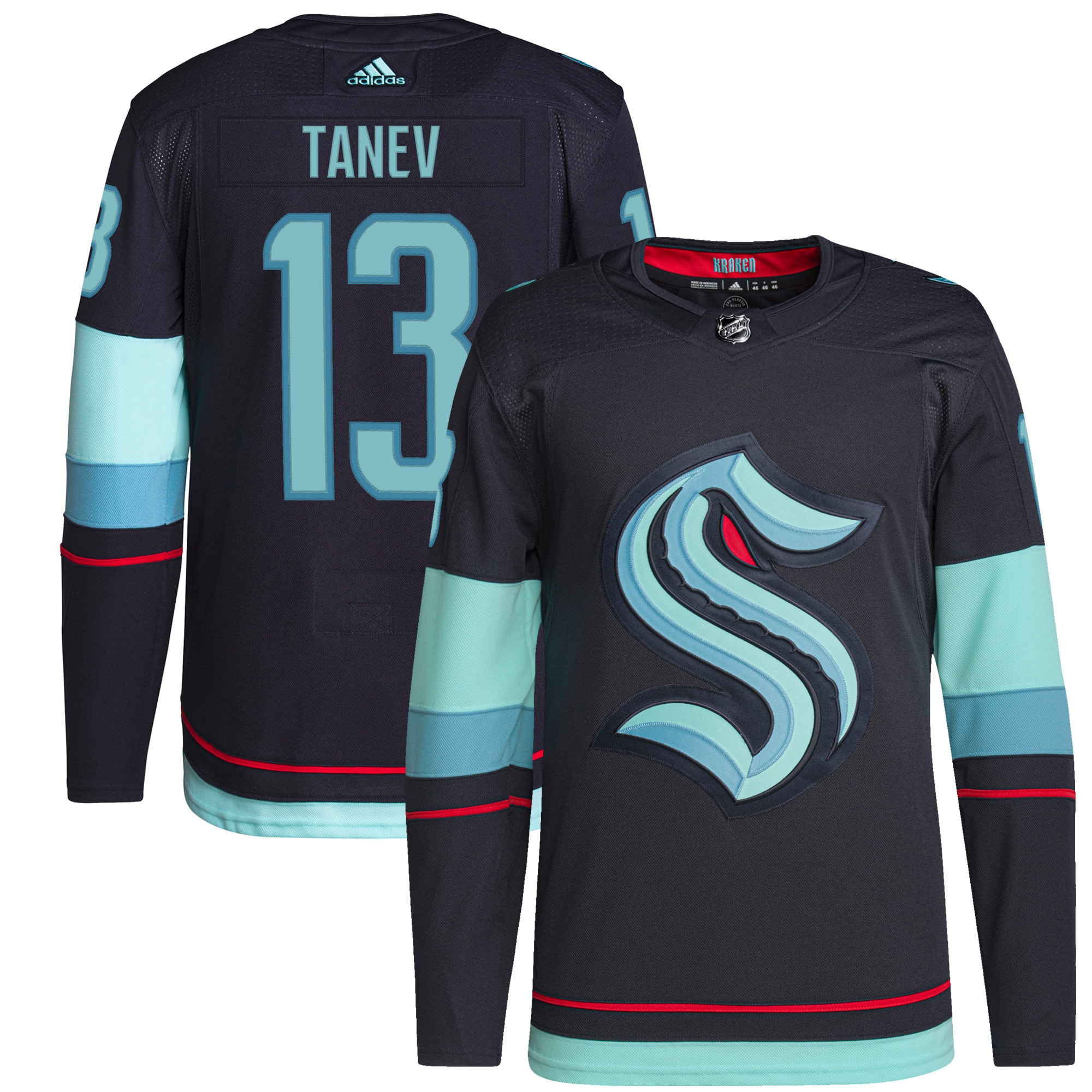 Brandon Tanev Seattle Kraken  Home Authentic Primegreen Player Jersey - Navy