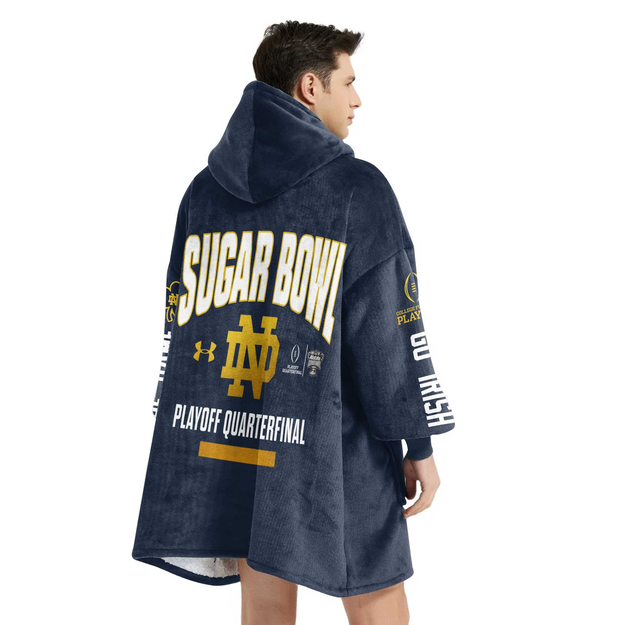 Adult Champions Notre Dame Football Unisex Blanket Hoodie