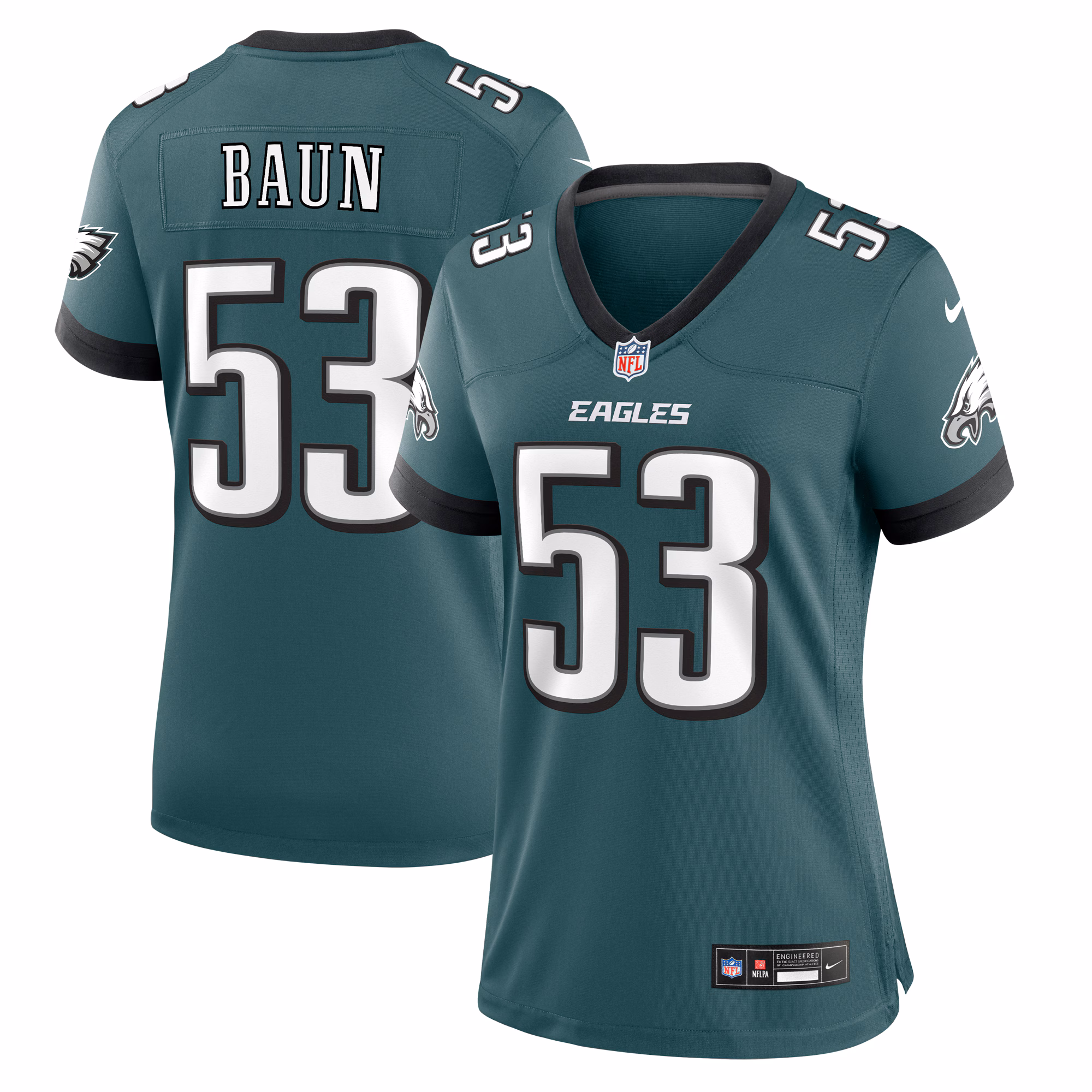 Zack Baun Philadelphia Eagles Women's  Game Jersey - Midnight Green