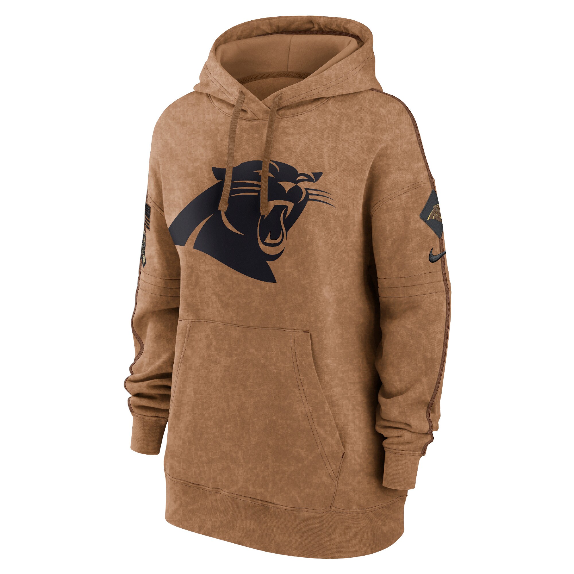Carolina Panthers  Women's 2023 Salute to Service Pullover Hoodie - Brown