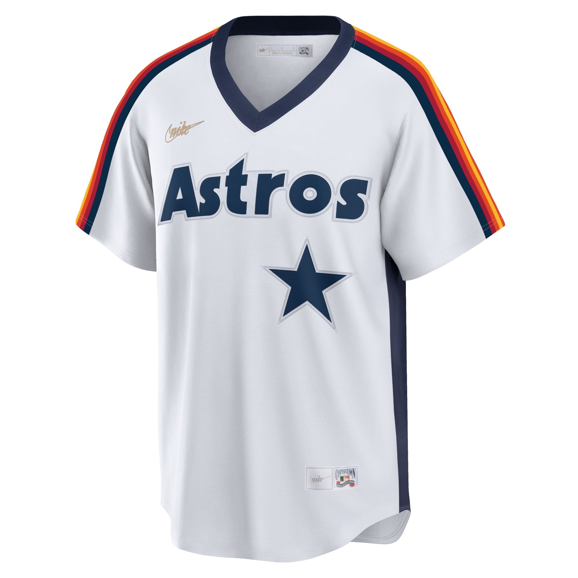 Men's Houston Astros Craig Biggio  White Home Cooperstown Collection Logo Player Jersey