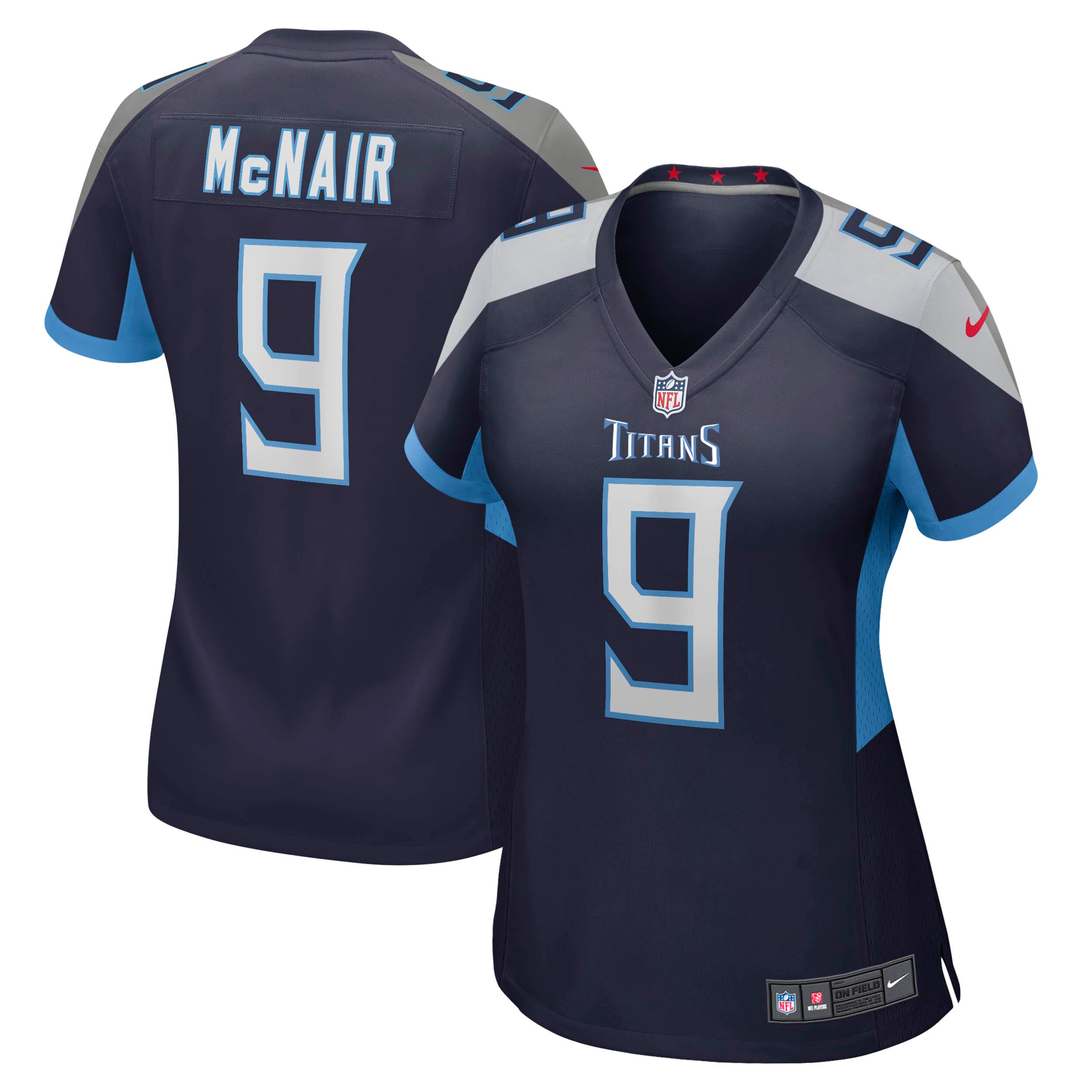 Steve McNair Tennessee Titans Women's Game Retired Player Jersey - Navy