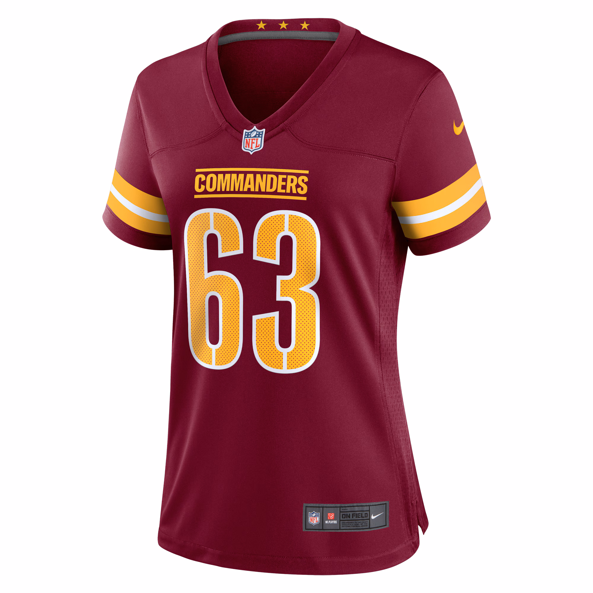 Nick Gates Washington Commanders Women's Game Player Jersey - Burgundy