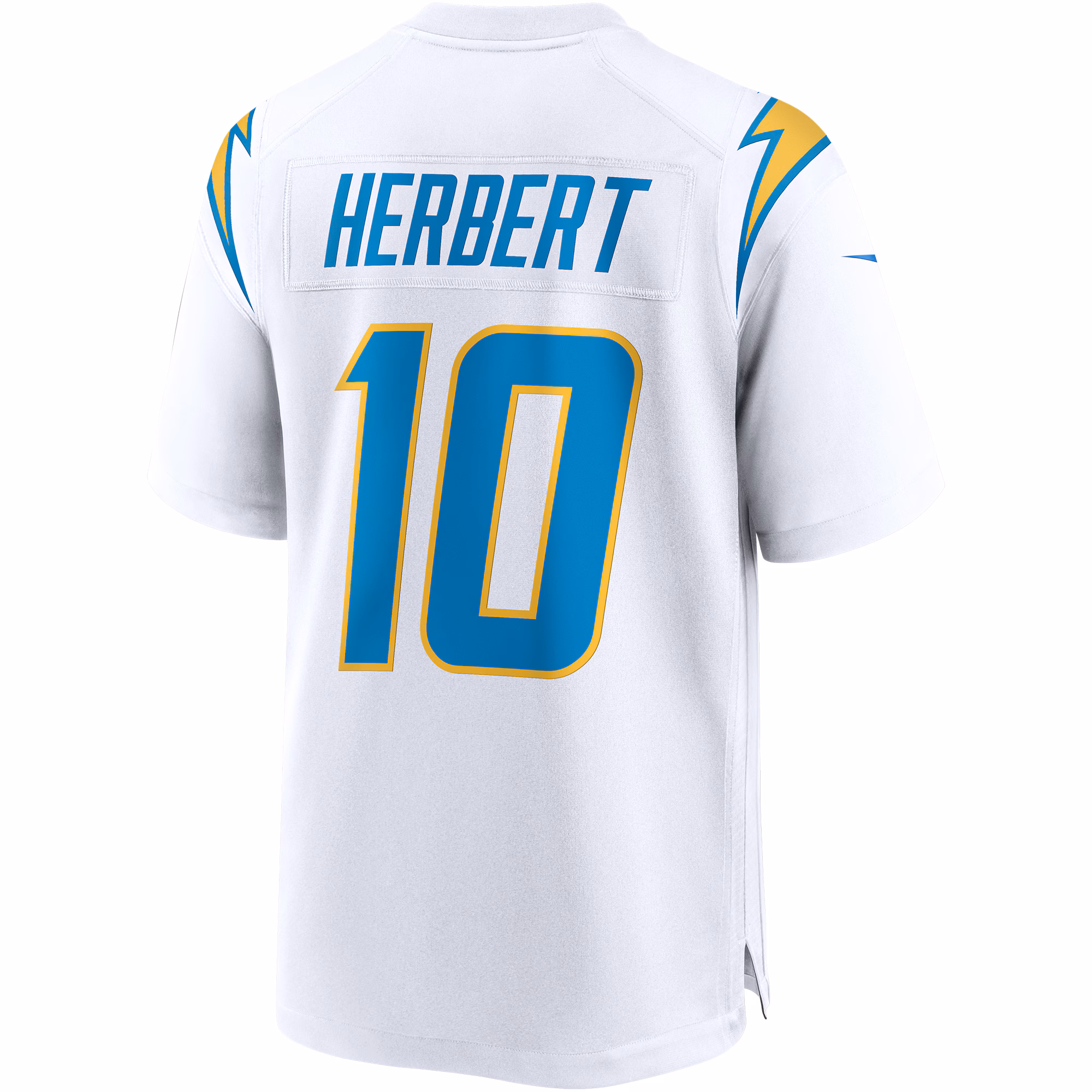 Justin Herbert #10 Los Angeles Chargers Game Jersey - White